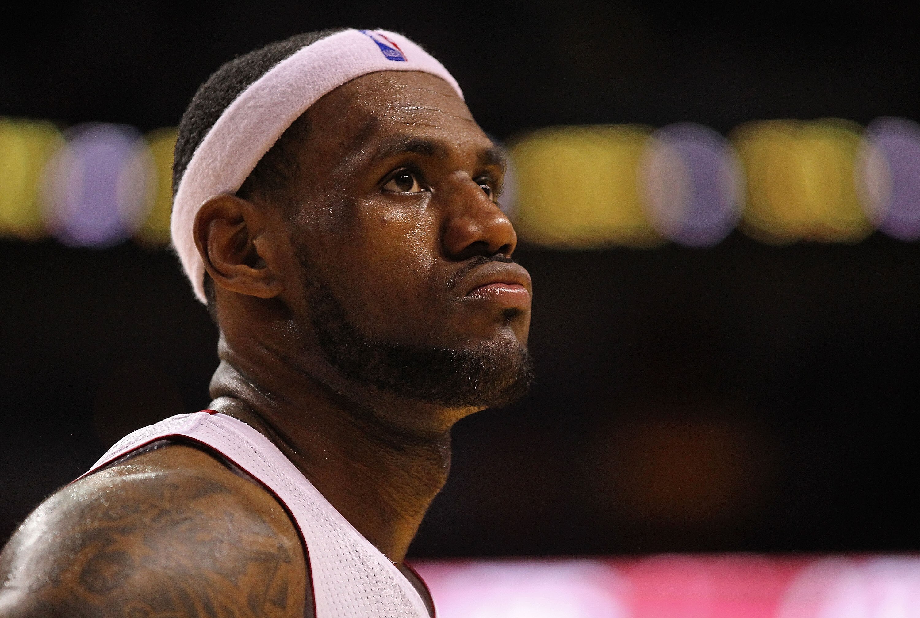 MIAMI, FL - DECEMBER 15:  LeBron James #6 of the Miami Heat watches a foul shot during a game against the Cleveland Cavaliers at American Airlines Arena on December 15, 2010 in Miami, Florida. NOTE TO USER: User expressly acknowledges and agrees that, by