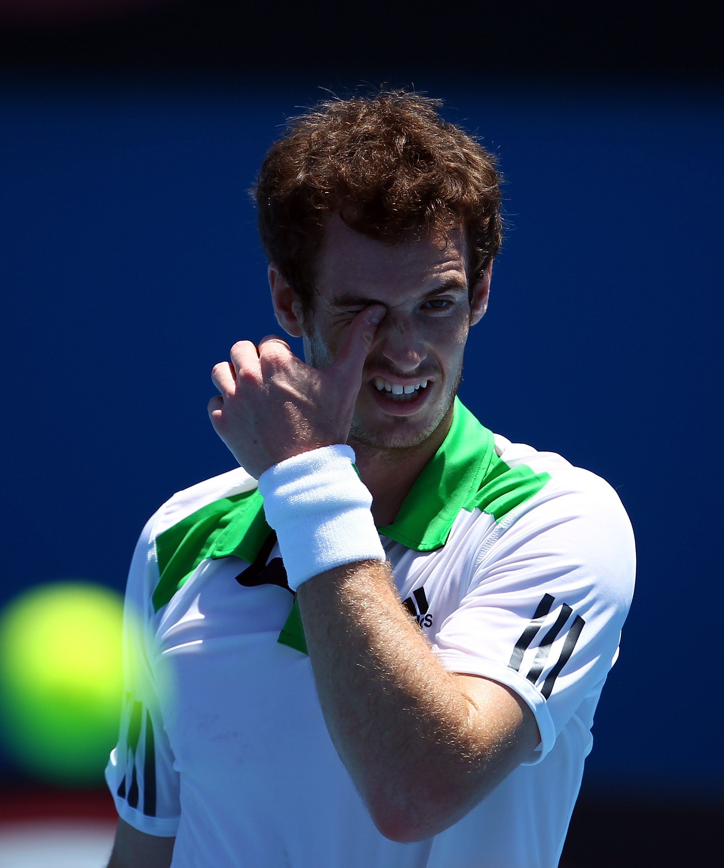 MELBOURNE, AUSTRALIA - JANUARY 15:  Andy Murray of Great Britain looks on during a practice session ahead of the 2011 Australian Open at Melbourne Park on January 15, 2011 in Melbourne, Australia.  (Photo by Julian Finney/Getty Images)