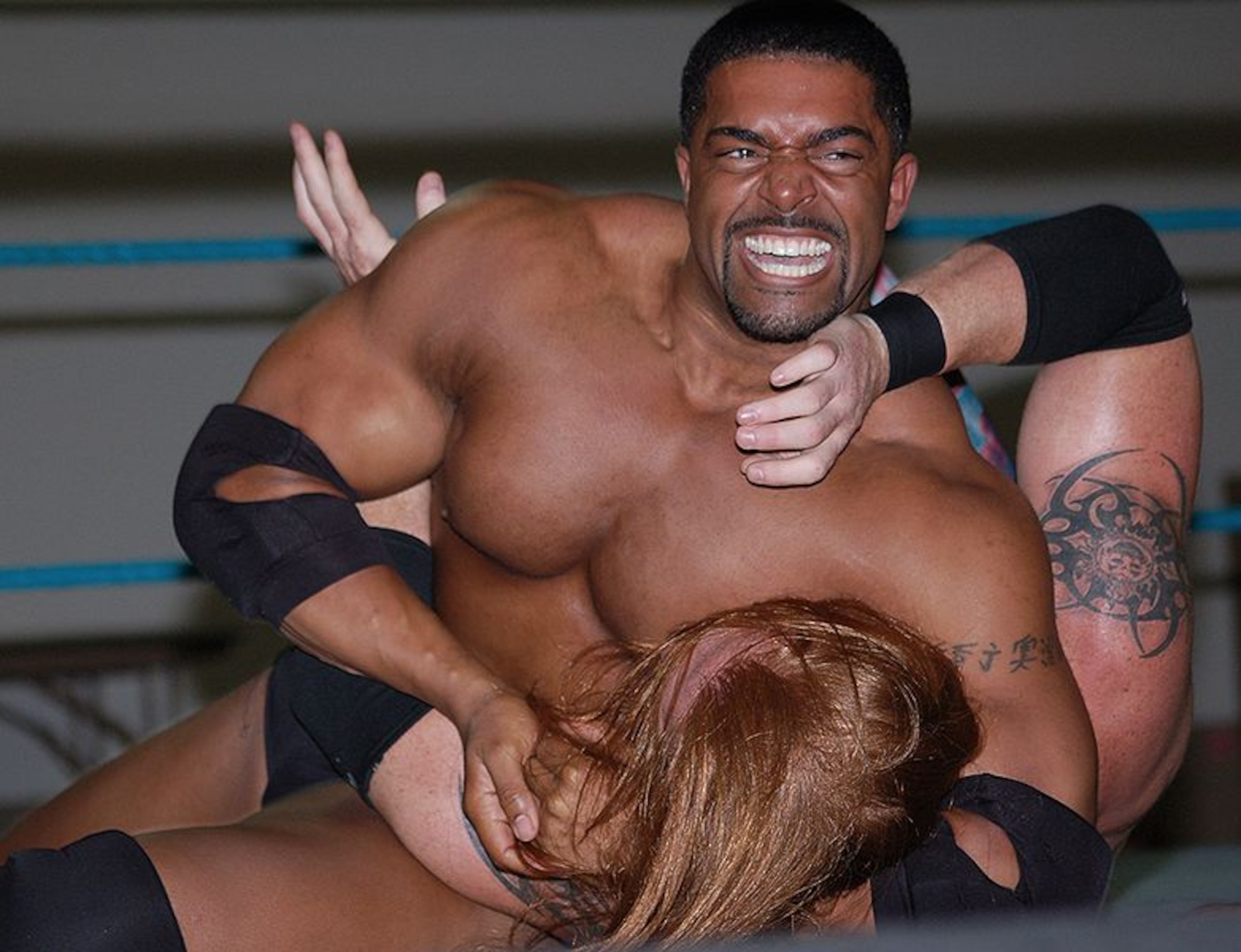 Can't you see HE CAN WRESTLE?? at least in images...