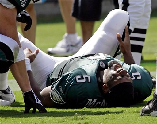 Donovan McNabb missed time to injury in five separate seasons.
