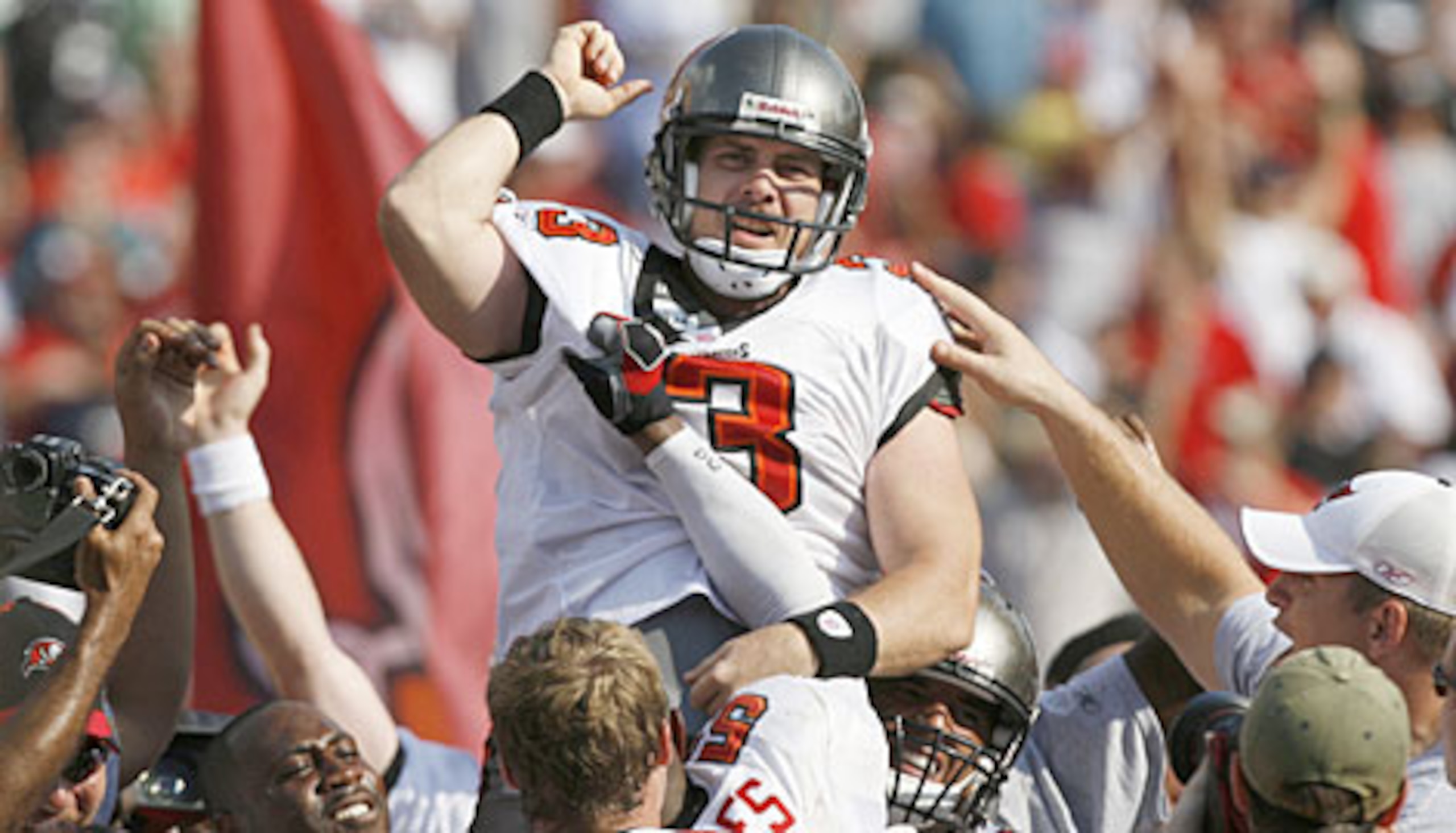 This man had to have sold his soul to the devil. Matt Bryant kicking a 62 yard field goal? What was his career long before that? Like 30 yards?