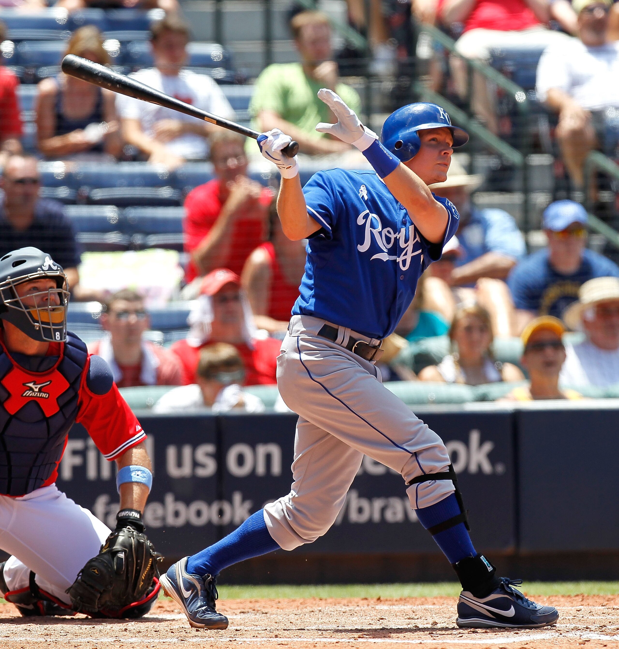 ATLANTA - JUNE 20:  Chris Getz #17 of the Kansas City Royals against the Atlanta Braves at Turner Field on June 20, 2010 in Atlanta, Georgia.  (Photo by Kevin C. Cox/Getty Images)