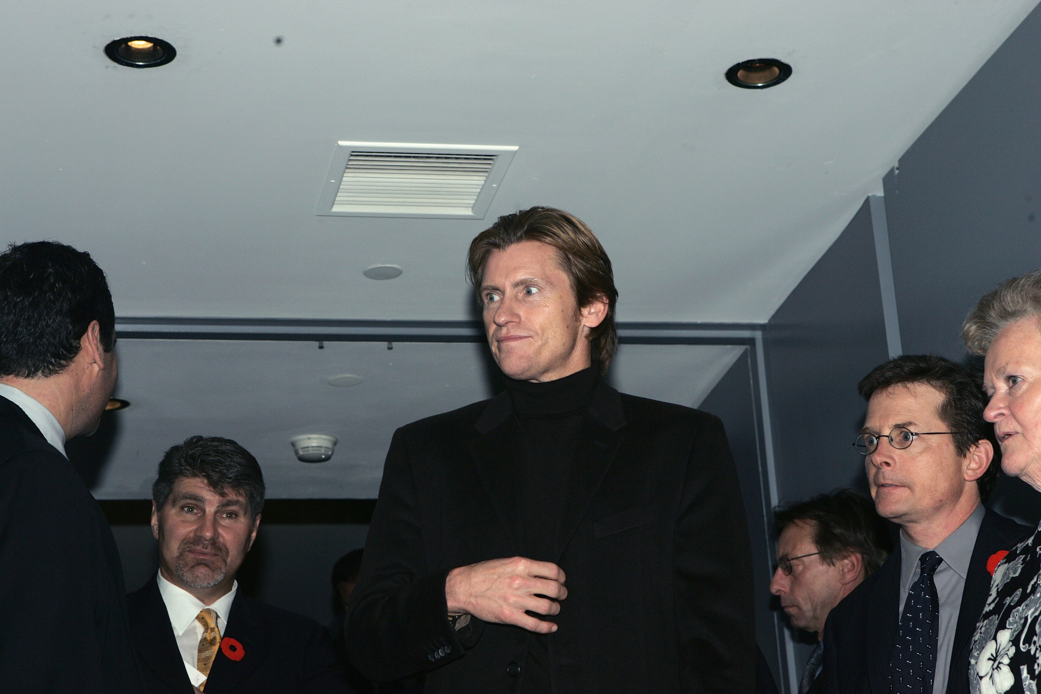 TORONTO, ON - NOVEMBER 7:  Actor Dennis Leary and Ray Bourque (left) attend the Hockey Hall of Fame, for induction ceremony on November 7, 2005 in Toronto, Ontario, Canada. (Photo by Bruce Bennett/Getty Images)