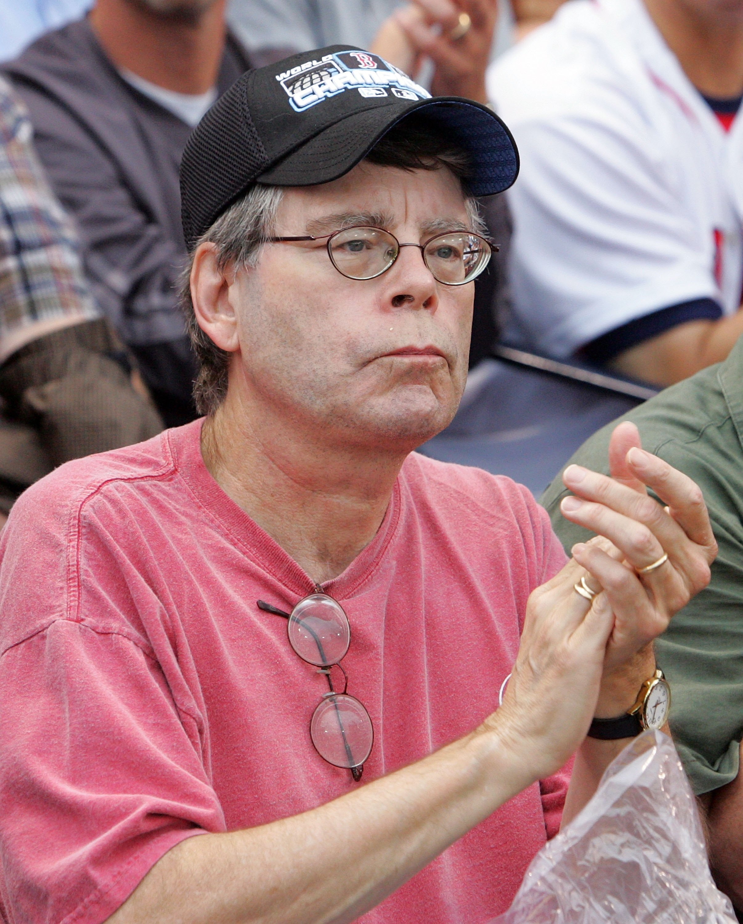 BOSTON - JUNE 28:  Author Stephen King attends the game between the Boston Red Sox and the New York Mets June 28, 2006 at Fenway Park in Boston Massachusetts.  (Photo by Jim McIsaac/Getty Images)