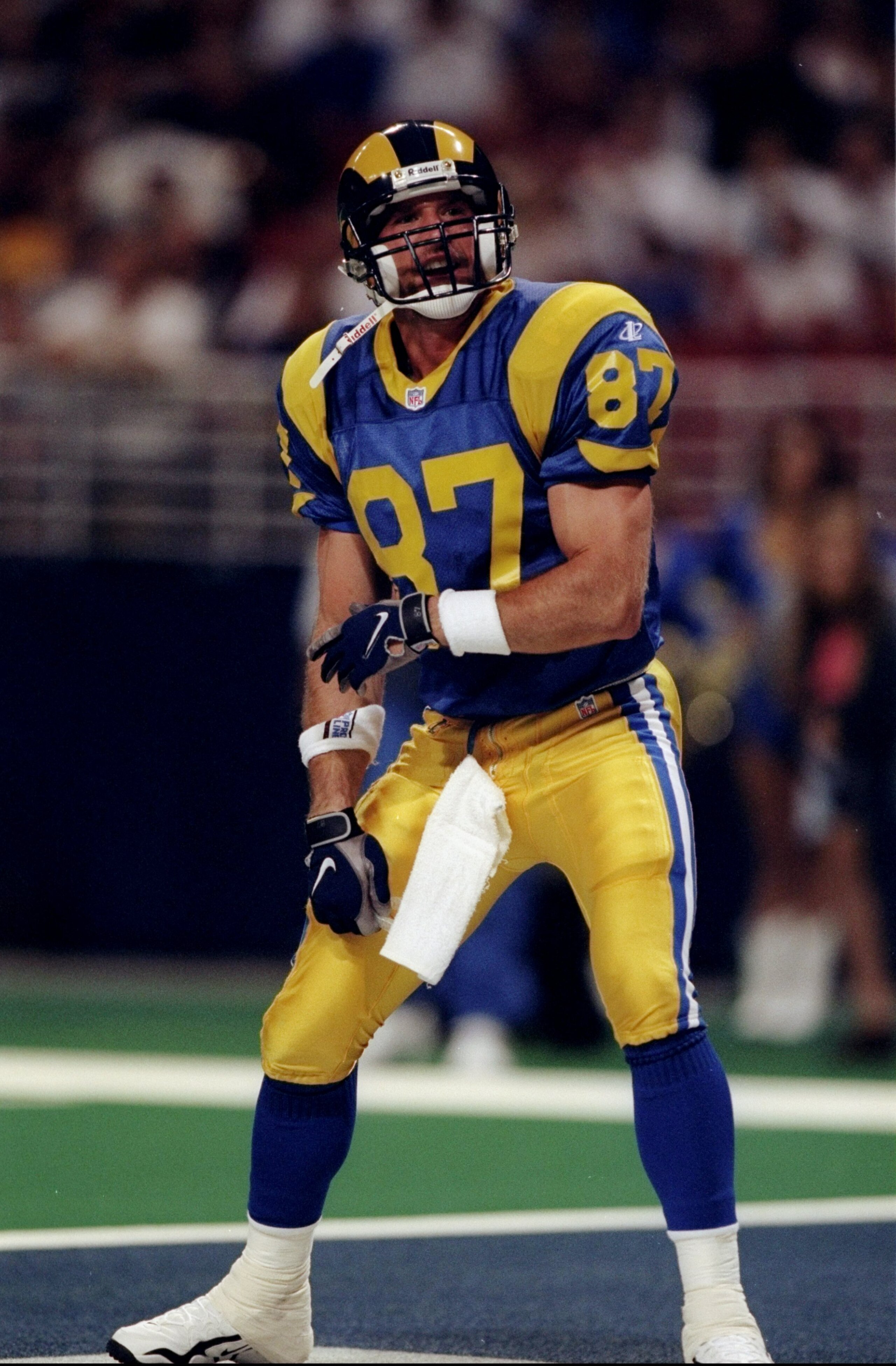 8 Aug 1998: Wide receiver Ricky Proehl #87 of the St. Louis Rams in action during a pre-season game against the Denver Broncos at the TWA Dome in St. Louis, Missouri. The Broncos defeated the Rams 20-13. Mandatory Credit: Brian Bahr /Allsport 8 Aug 1998: Wide receiver Ricky Proehl #87 of the St. Louis Rams in action during a pre-season game against the Denver Broncos at the TWA Dome in St. Louis, Missouri. The Broncos defeated the Rams 20-13. Mandatory Credit: Brian Bahr /Allsport