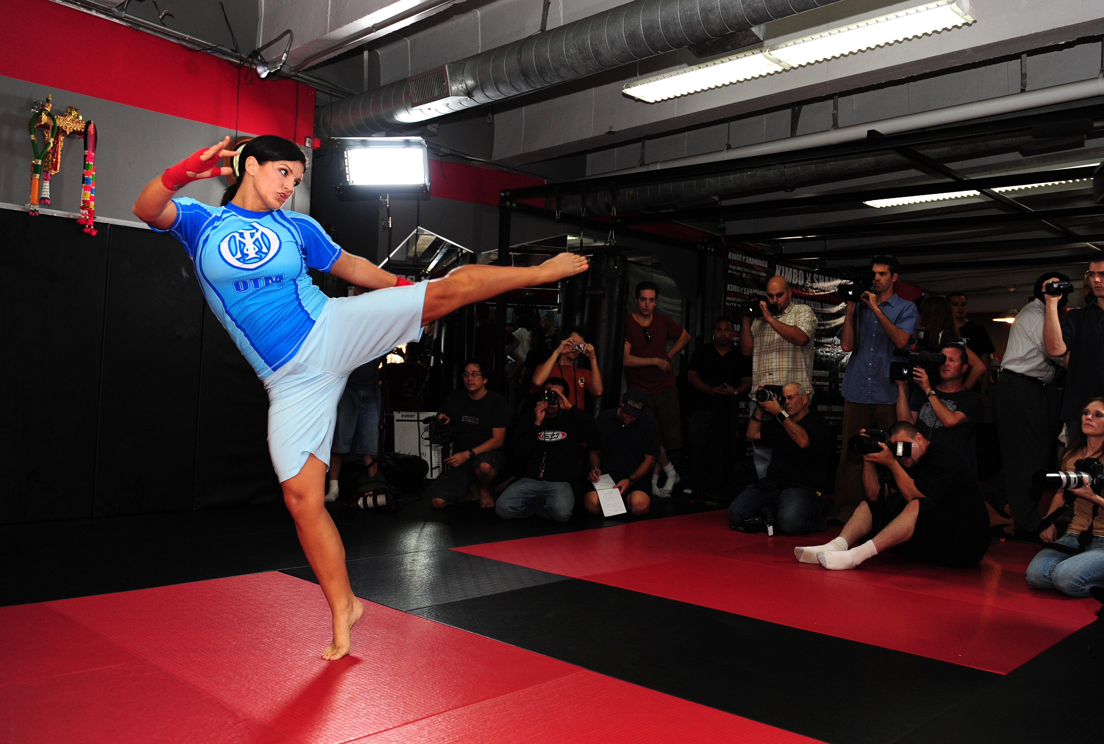LOS ANGELES, CA - SEPTEMBER 17:  MMA Superstar Gina Carano is seen during the Workout/Media Day with Kimbo Slice and Gina Carano at the Legends Mixed Martial Arts Training Center on September 17, 2008 in Los Angeles, California.  (Photo by Robert Laberge/