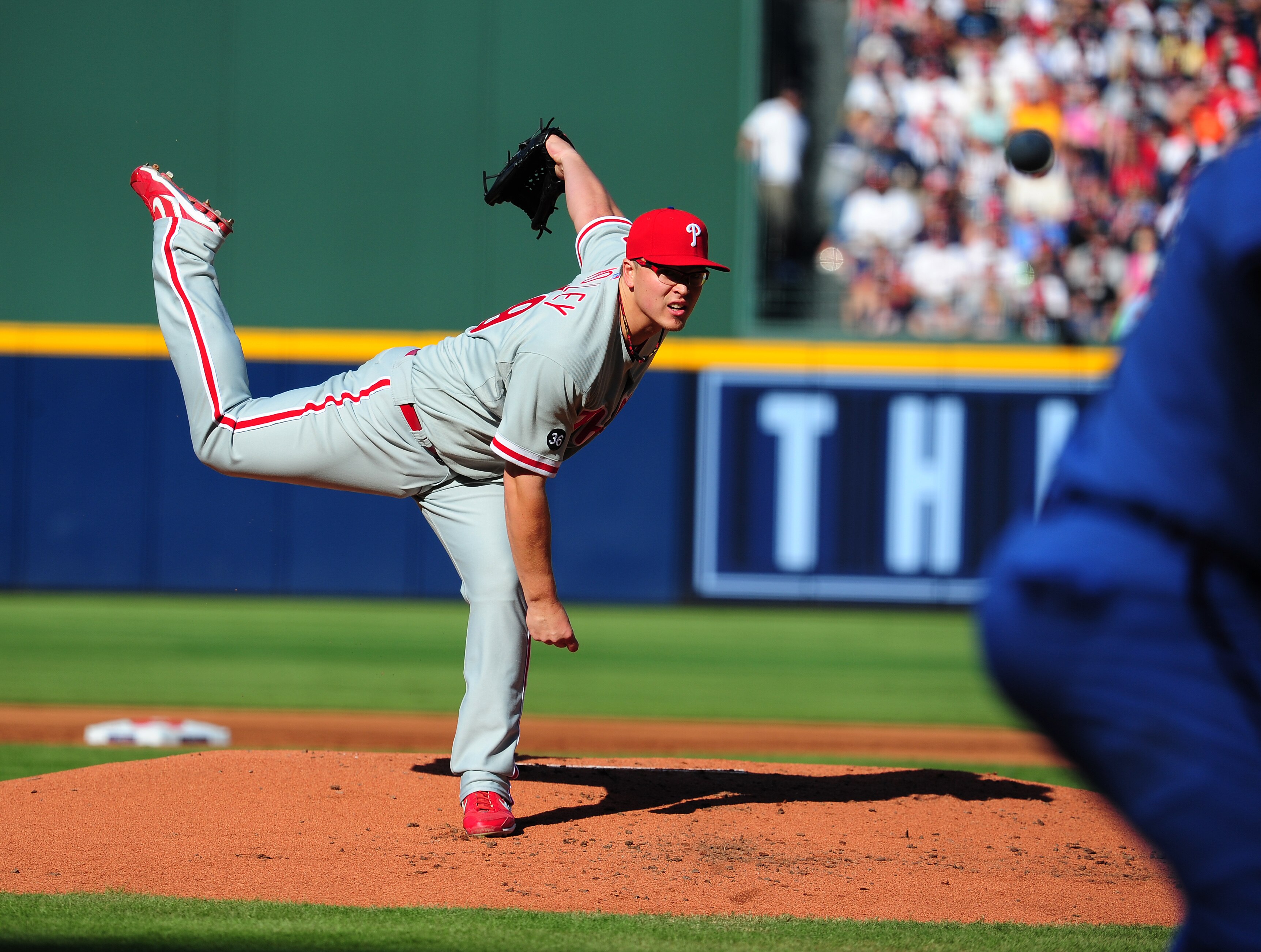 ATLANTA - OCTOBER 2: Vance Worley #49 of the Philadelphia Phillies pitches against the Atlanta Braves at Turner Field on October 2, 2010 in Atlanta, Georgia.  (Photo by Scott Cunningham/Getty Images)