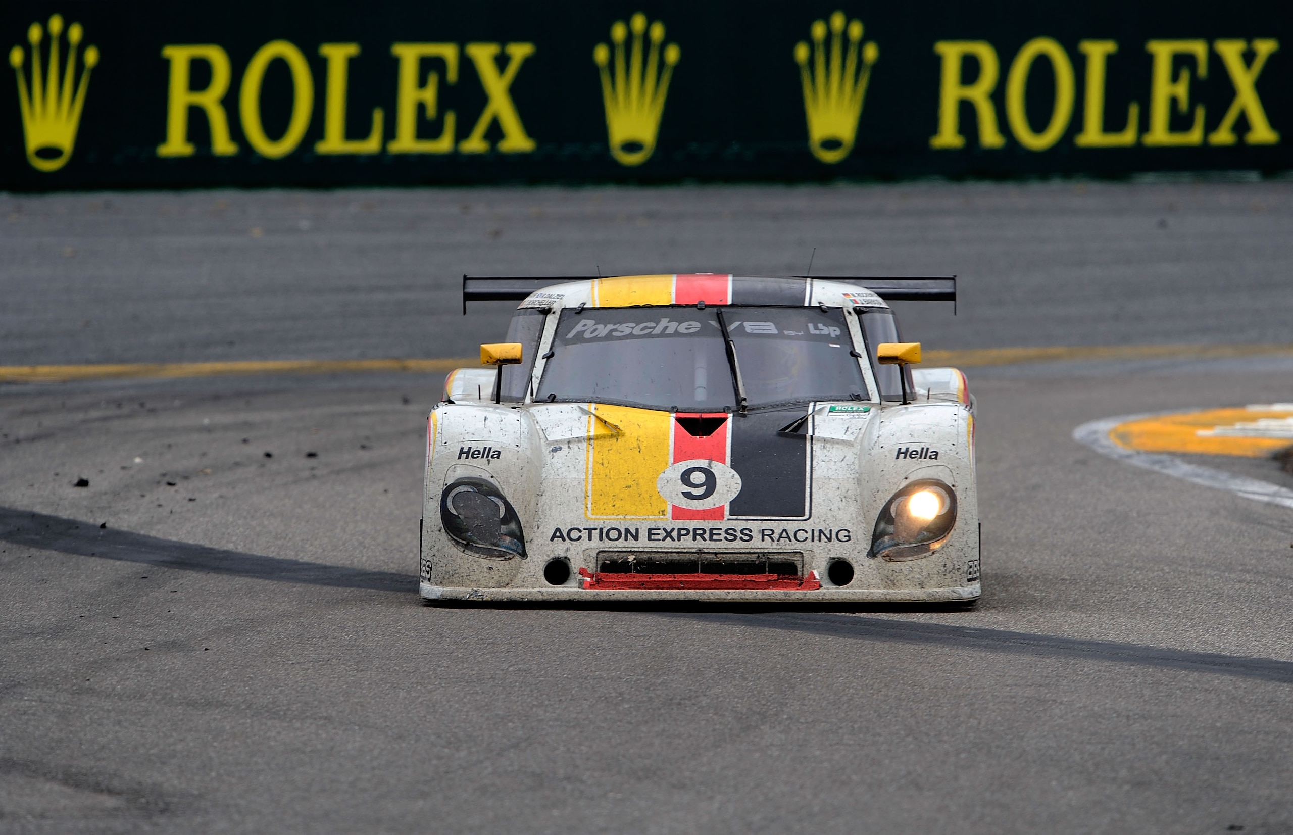 DAYTONA BEACH, FL - JANUARY 31: The #9 Action Express Racing Porsche Riley races through the chicane while leading the GTP class during the Rolex 24 at Daytona International Speedway on January 31, 2010 in Daytona Beach, Florida. (Photo by Rusty Jarret DAYTONA BEACH, FL - JANUARY 31: The #9 Action Express Racing Porsche Riley races through the chicane while leading the GTP class during the Rolex 24 at Daytona International Speedway on January 31, 2010 in Daytona Beach, Florida. (Photo by Rusty Jarret