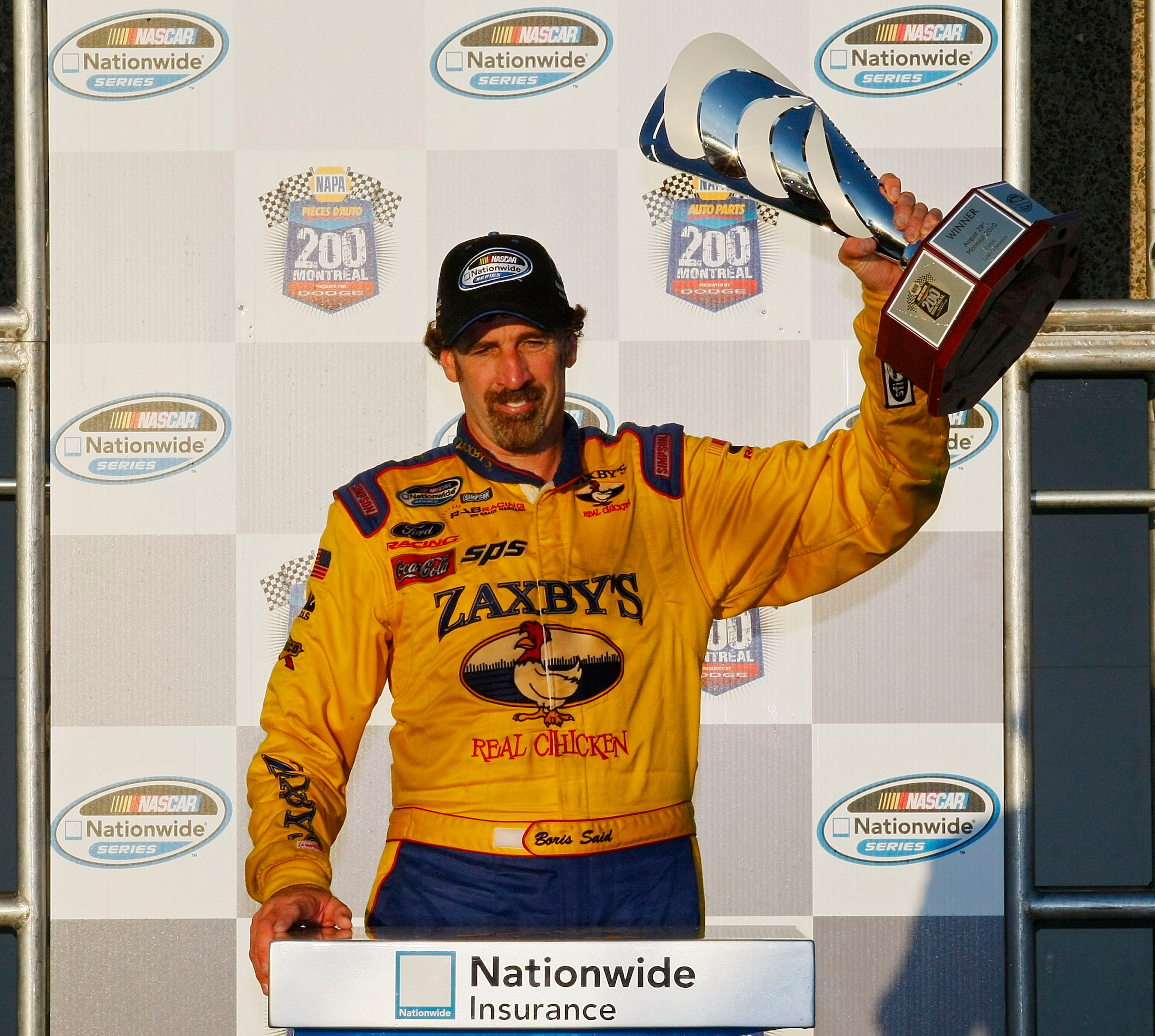 MONTREAL, QC - AUGUST 29: Boris Said, driver of the #09 Zaxby's/PFC Ford, celebrates in victory lane after winning the NAPA Auto Parts 200 at Circuit Gilles-Villeneuve on August 29, 2010 in Montreal, Canada. (Photo by Geoff Burke/Getty Images) MONTREAL, QC - AUGUST 29: Boris Said, driver of the #09 Zaxby's/PFC Ford, celebrates in victory lane after winning the NAPA Auto Parts 200 at Circuit Gilles-Villeneuve on August 29, 2010 in Montreal, Canada. (Photo by Geoff Burke/Getty Images)