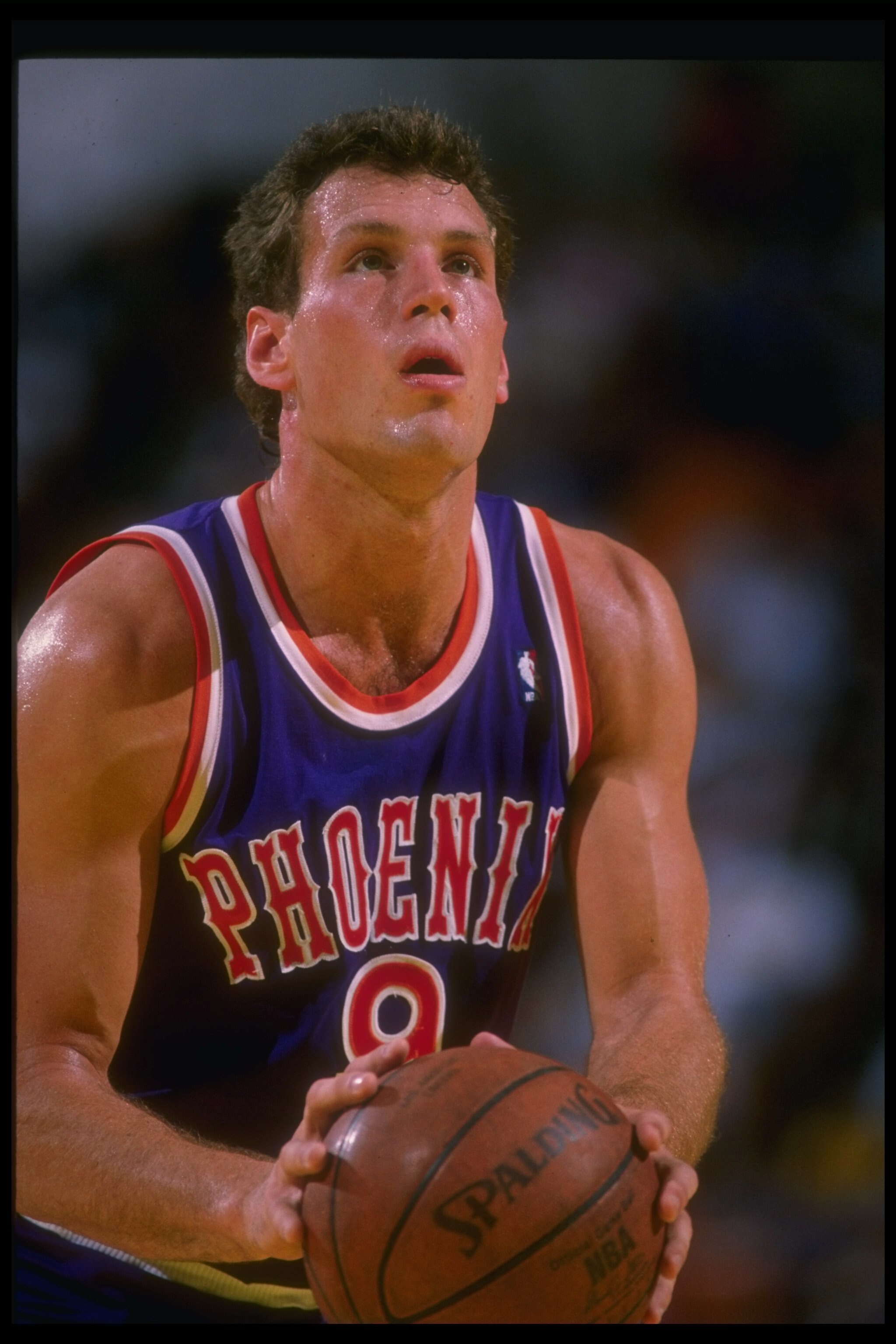 1988-1989:  Guard Dan Majerle of the Phoenix Suns looks to shoot the ball during a game. Mandatory Credit: Mike Powell  /Allsport Mandatory Credit: Mike Powell  /Allsport