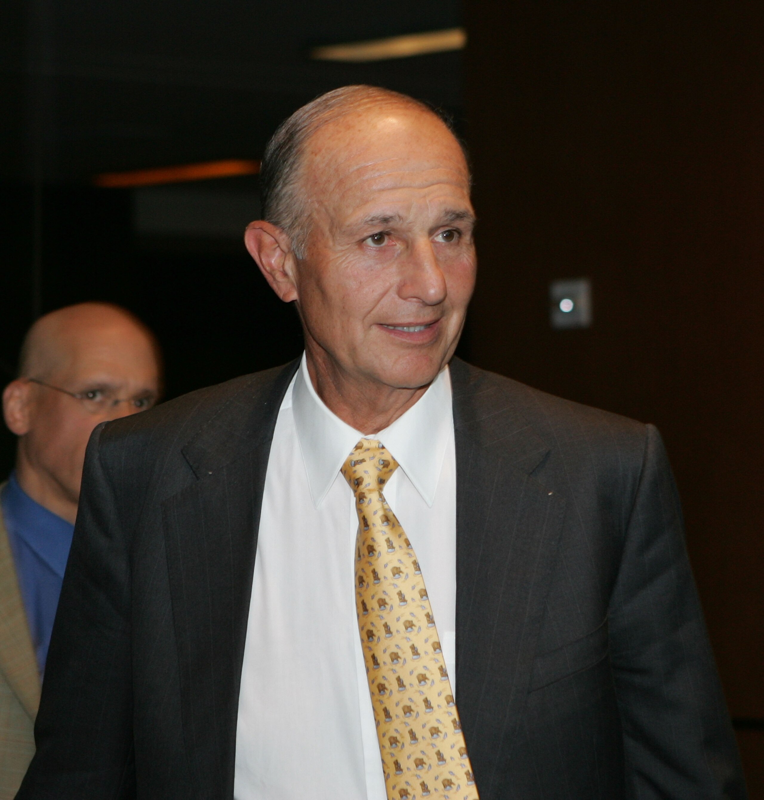 NEW YORK - APRIL 20: Jeremy M. Jacobs, Chairman and CEO of Delaware North Companies, Inc. following the National Hockey League Board of Governors meeting at the Westin New York Hotel on April 20, 2005 in New York City. Representatives from all 30 NHL team