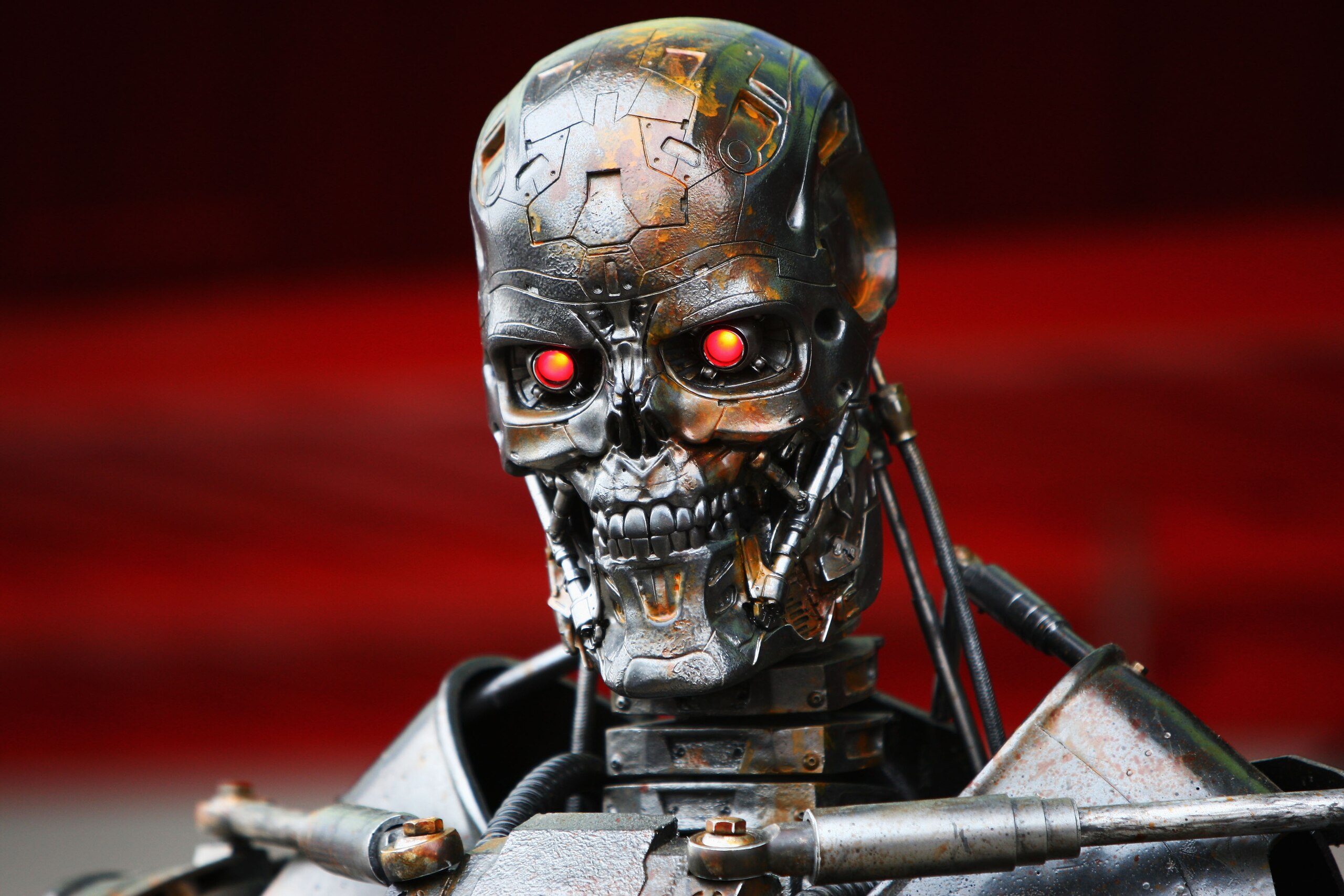 BARCELONA, SPAIN - MAY 09:  The Terminator robot is seen in the paddock following qualifying for the Spanish Formula One Grand Prix at the Circuit de Catalunya on May 9, 2009 in Barcelona, Spain.  (Photo by Clive Mason/Getty Images)