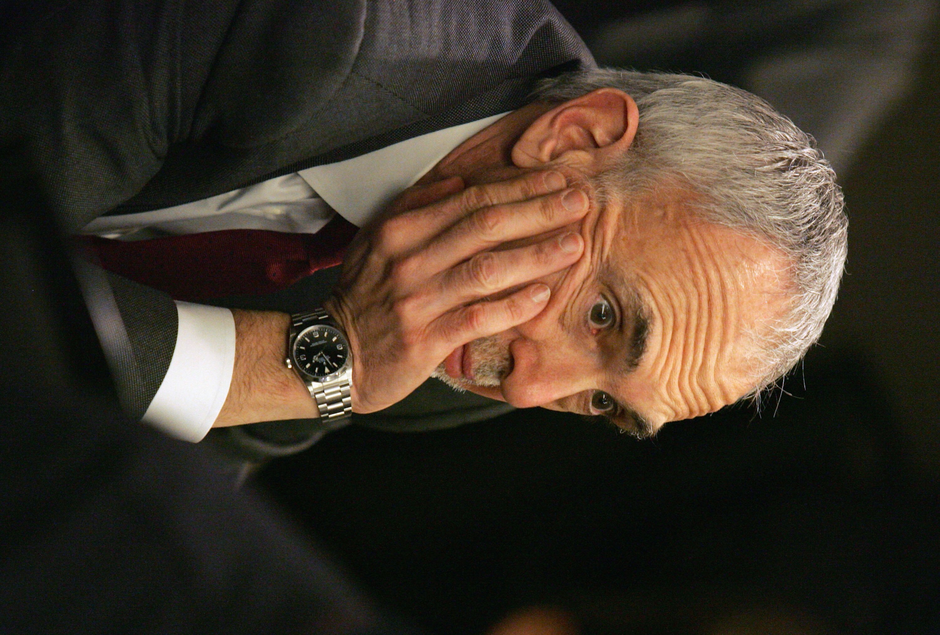 NEW YORK - FEBRUARY 16:  National Hockey League outside counsel Bob Batterman attends the NHL's announcement cancelling the 2004-05 season during a news conference at the Westin New York, Times Square, February 16, 2005 in New York City. The NHL becomes t