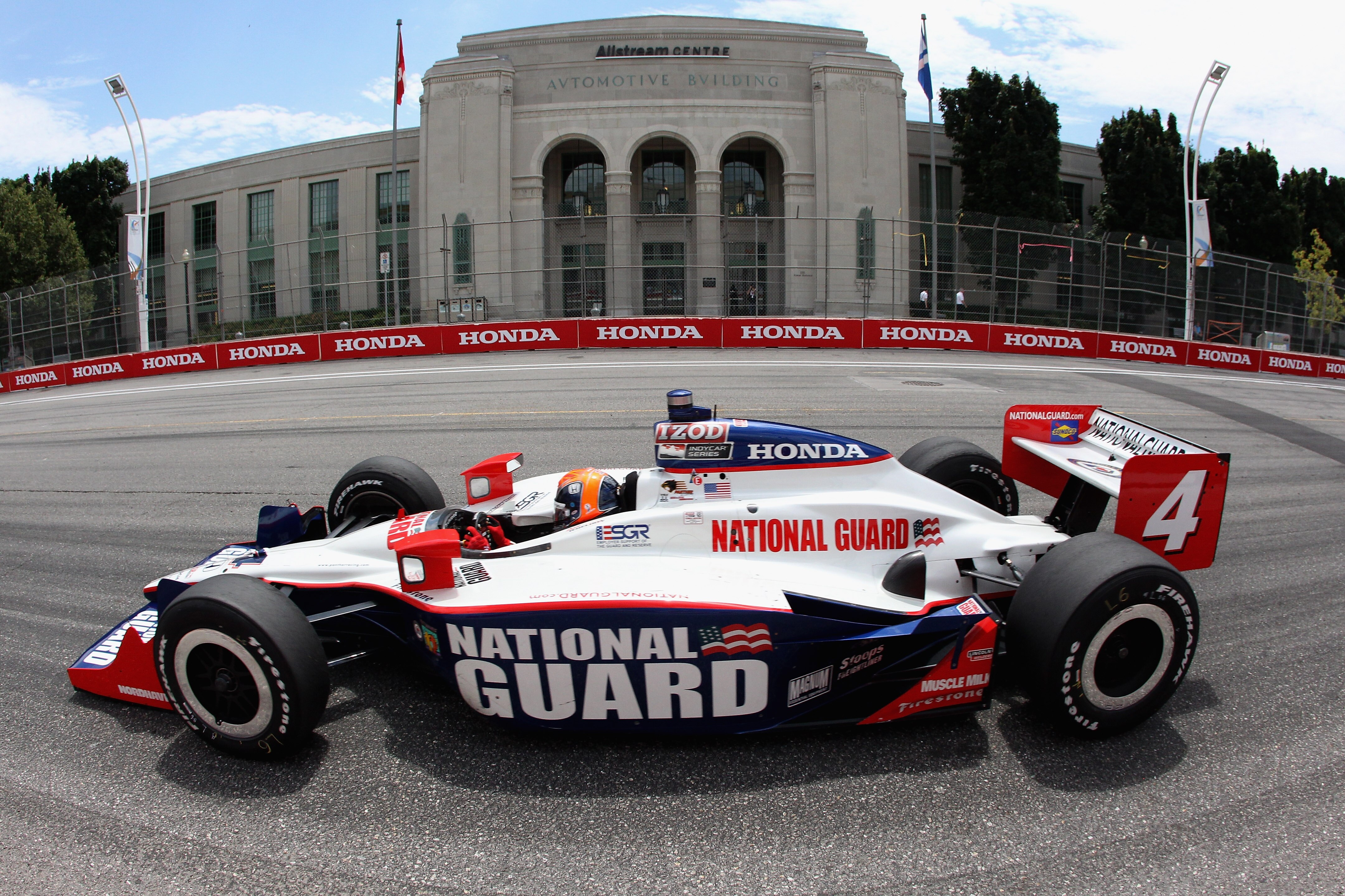 TORONTO, ON - JULY 18:  Dan Wheldon of England, driver of the #4 National Guard Panther Racing Dallara Honda, during the IZOD IndyCar Series Honda Indy Toronto on July 18, 2010 in the streets of Toronto, Canada.  (Photo by Streeter Lecka/Getty Images)