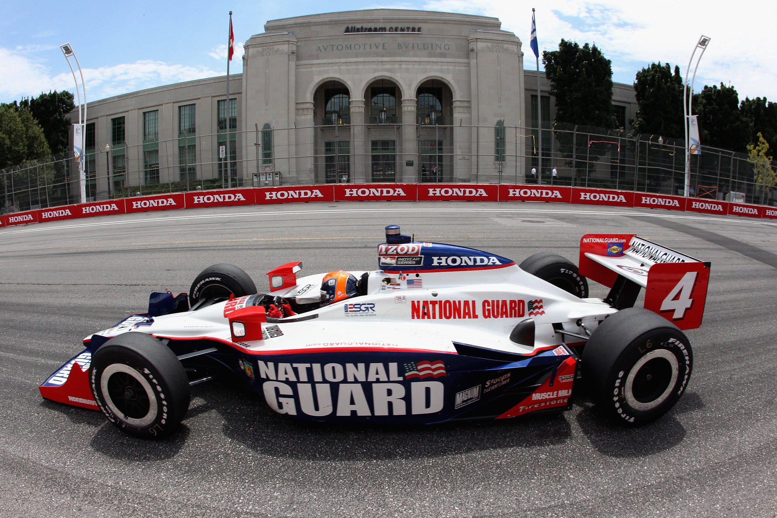 TORONTO, ON - JULY 18: Dan Wheldon of England, driver of the #4 National Guard Panther Racing Dallara Honda, during the IZOD IndyCar Series Honda Indy Toronto on July 18, 2010 in the streets of Toronto, Canada. (Photo by Streeter Lecka/Getty Images) TORONTO, ON - JULY 18: Dan Wheldon of England, driver of the #4 National Guard Panther Racing Dallara Honda, during the IZOD IndyCar Series Honda Indy Toronto on July 18, 2010 in the streets of Toronto, Canada. (Photo by Streeter Lecka/Getty Images)