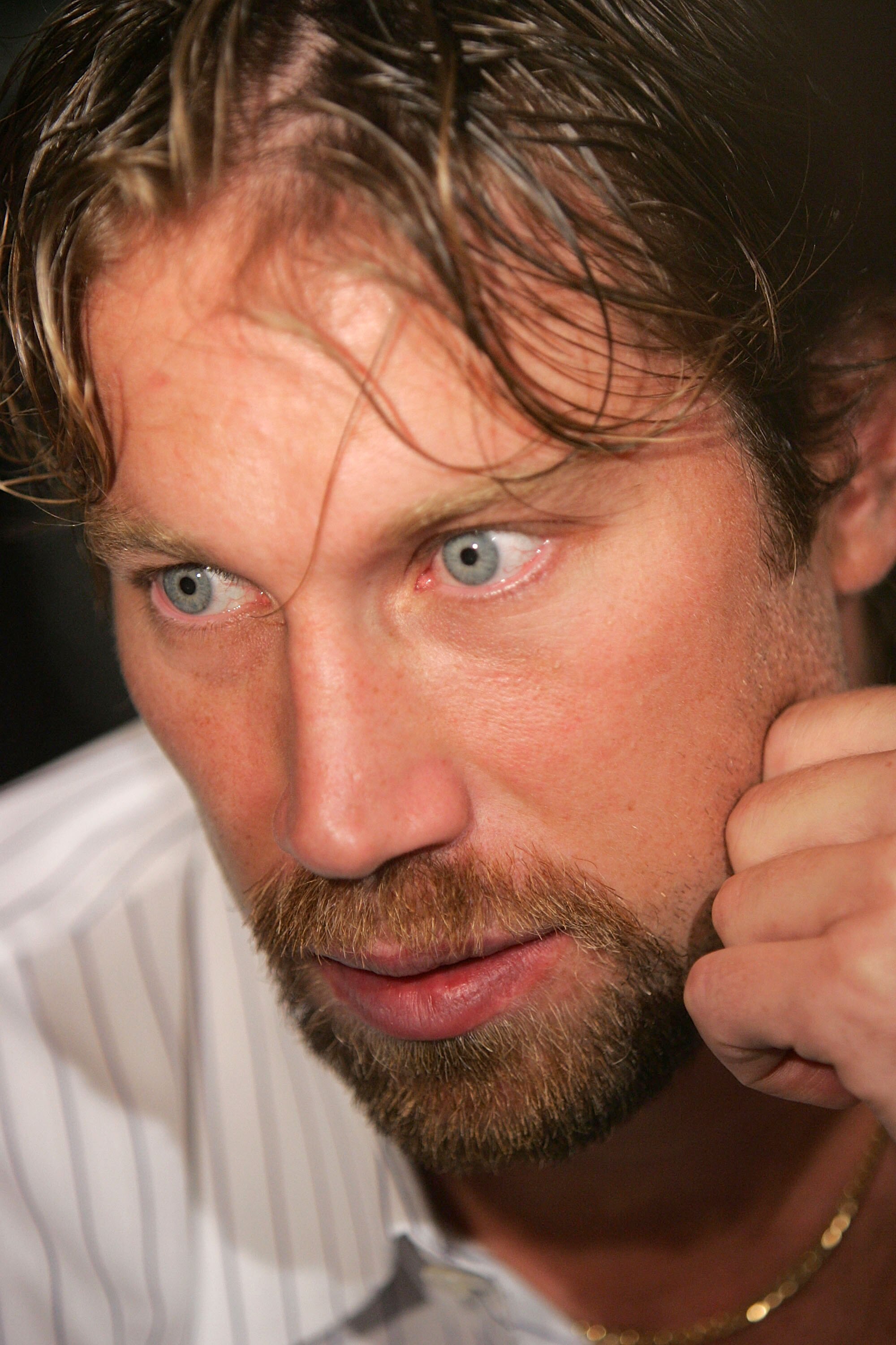 PHILADELPHIA - AUGUST 15:  Peter Forsberg is introduced as a Philadelphia Flyer during a press conference at the Wachovia Center on August 15, 2005 in Philadelphia, Pennsylvania.  (Photo by Bruce Bennett/Getty Images)