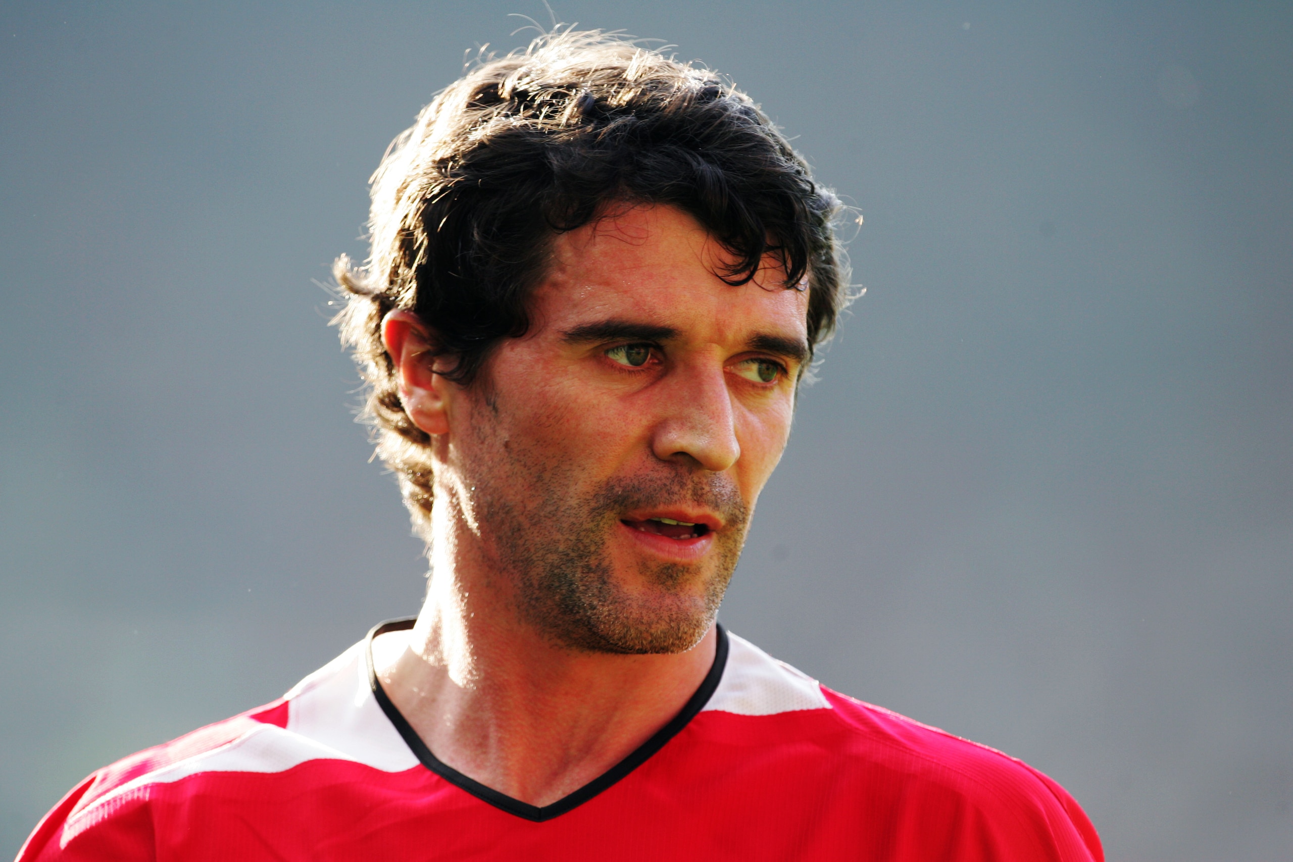 MANCHESTER, ENGLAND - MARCH 19: A portrait of Roy Keane of Manchester United during the FA Barclays Premiership match between Manchester United and Fulham at Old Trafford on March 19, 2005 in Manchester, England. (Photo by Laurence Griffiths/Getty Image MANCHESTER, ENGLAND - MARCH 19: A portrait of Roy Keane of Manchester United during the FA Barclays Premiership match between Manchester United and Fulham at Old Trafford on March 19, 2005 in Manchester, England. (Photo by Laurence Griffiths/Getty Image