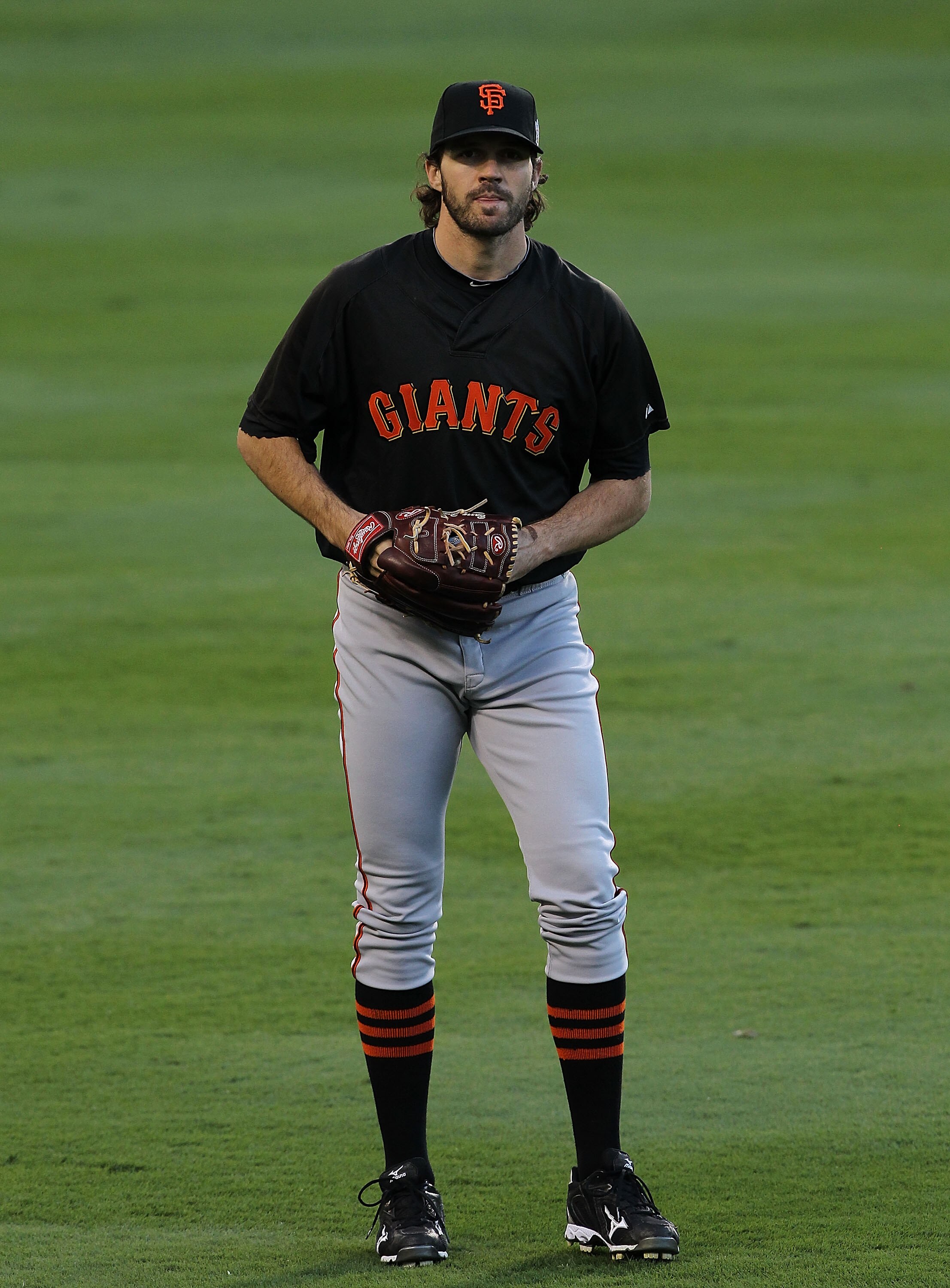 ARLINGTON, TX - OCTOBER 29:  Barry Zito of the San Francisco Giants during a team workout for the 2010 World Series at Rangers Ballpark in Arlington on October 29, 2010 in Arlington, Texas.  (Photo by Ronald Martinez/Getty Images)