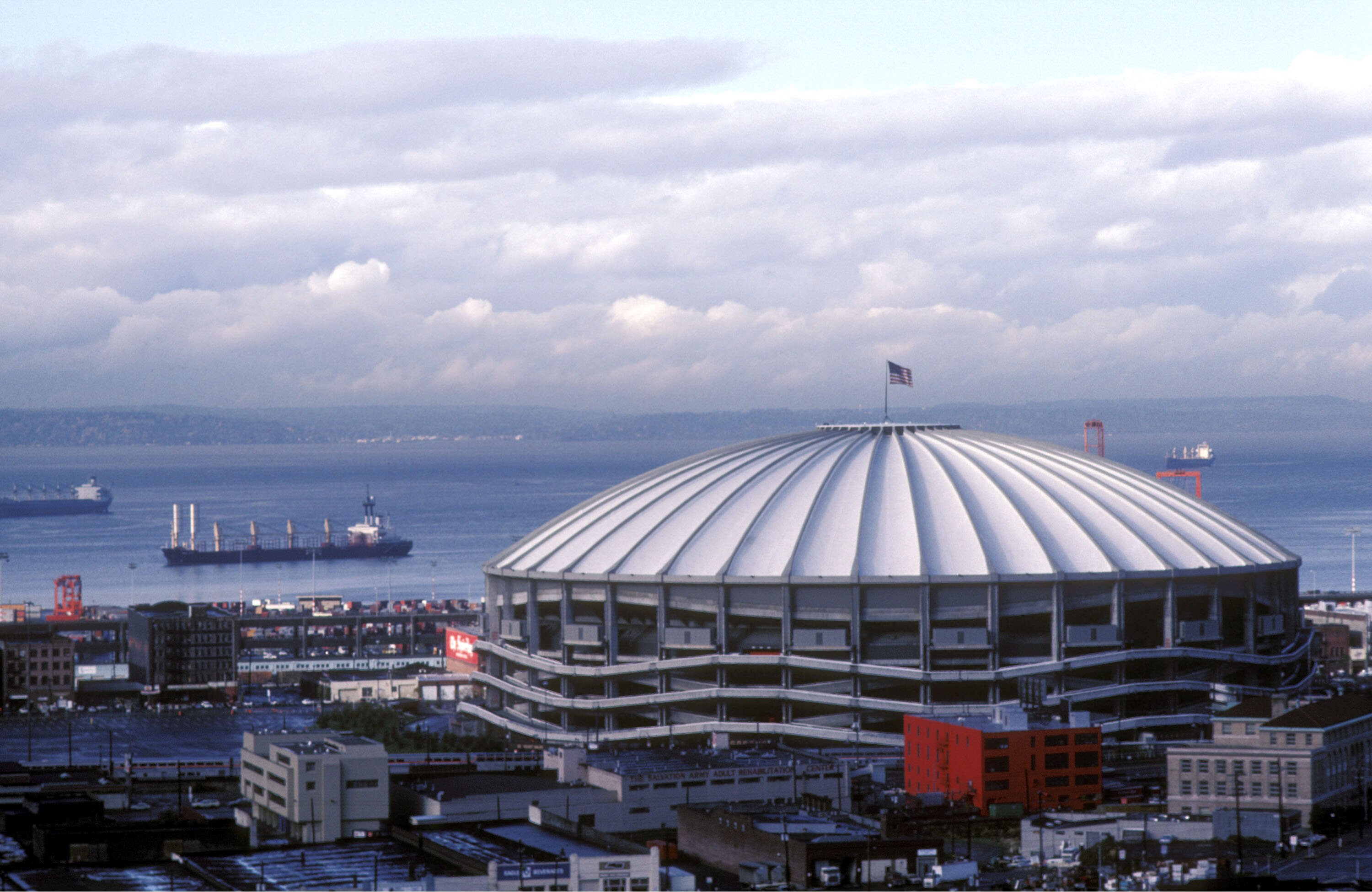 Kingdome, home of the Seattle Seahawks, Seattle, Washington, November 1984.  (Photo by Al Messerschmidt/Getty Images)