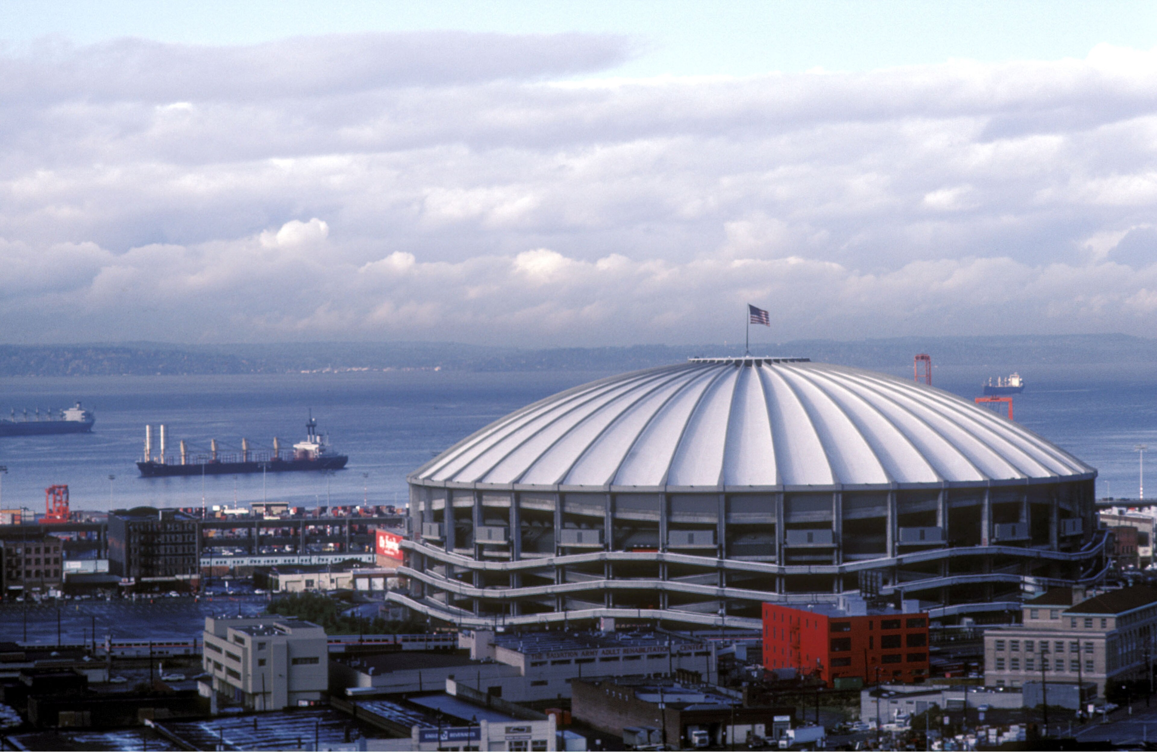 Kingdome, home of the Seattle Seahawks, Seattle, Washington, November 1984.  (Photo by Al Messerschmidt/Getty Images)