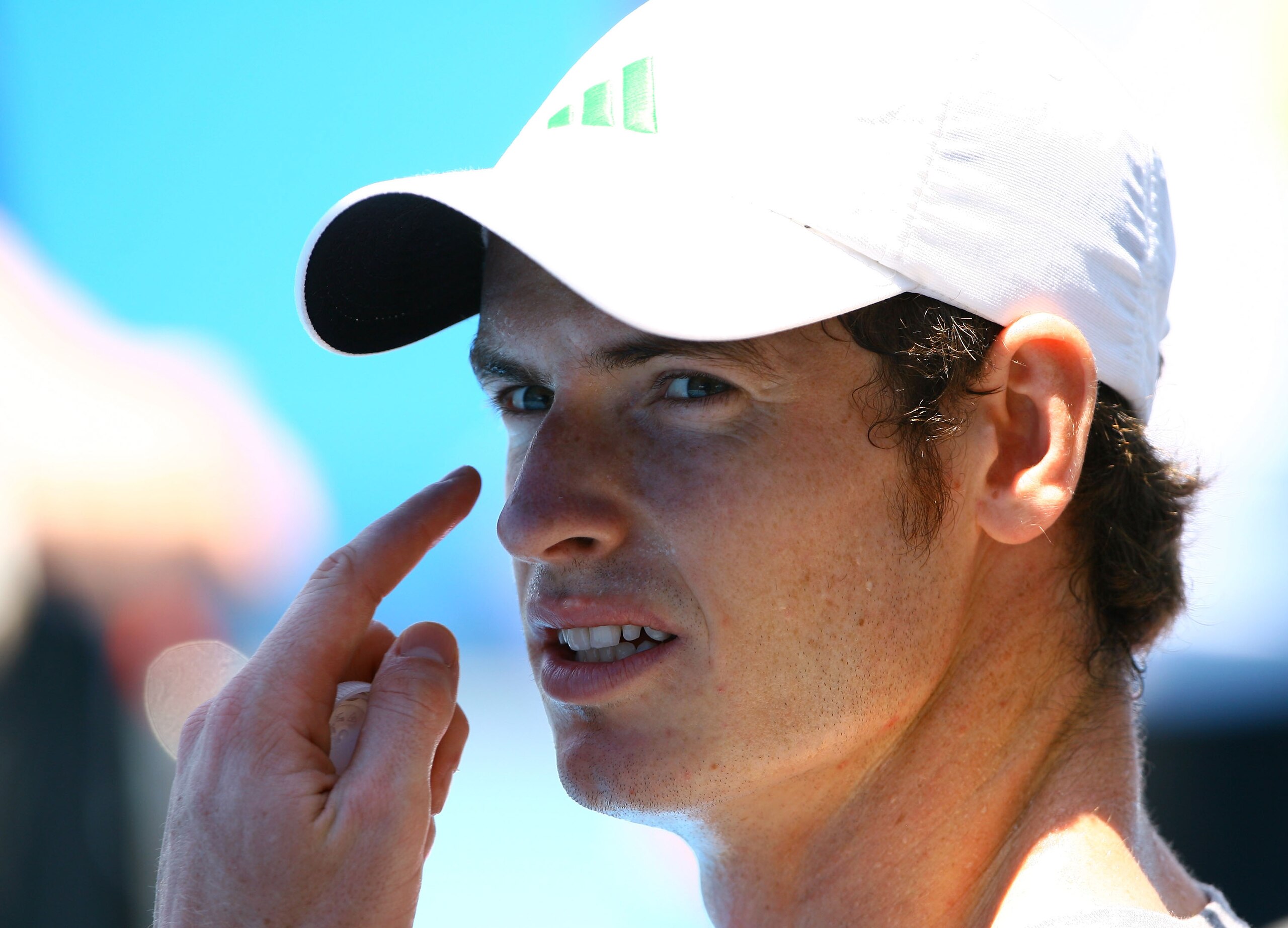 MELBOURNE, AUSTRALIA - JANUARY 23:  Andy Murray of Great Britain looks on during a practice session on day seven of the 2011 Australian Open at Melbourne Park on January 23, 2011 in Melbourne, Australia.  (Photo by Robert Prezioso/Getty Images)
