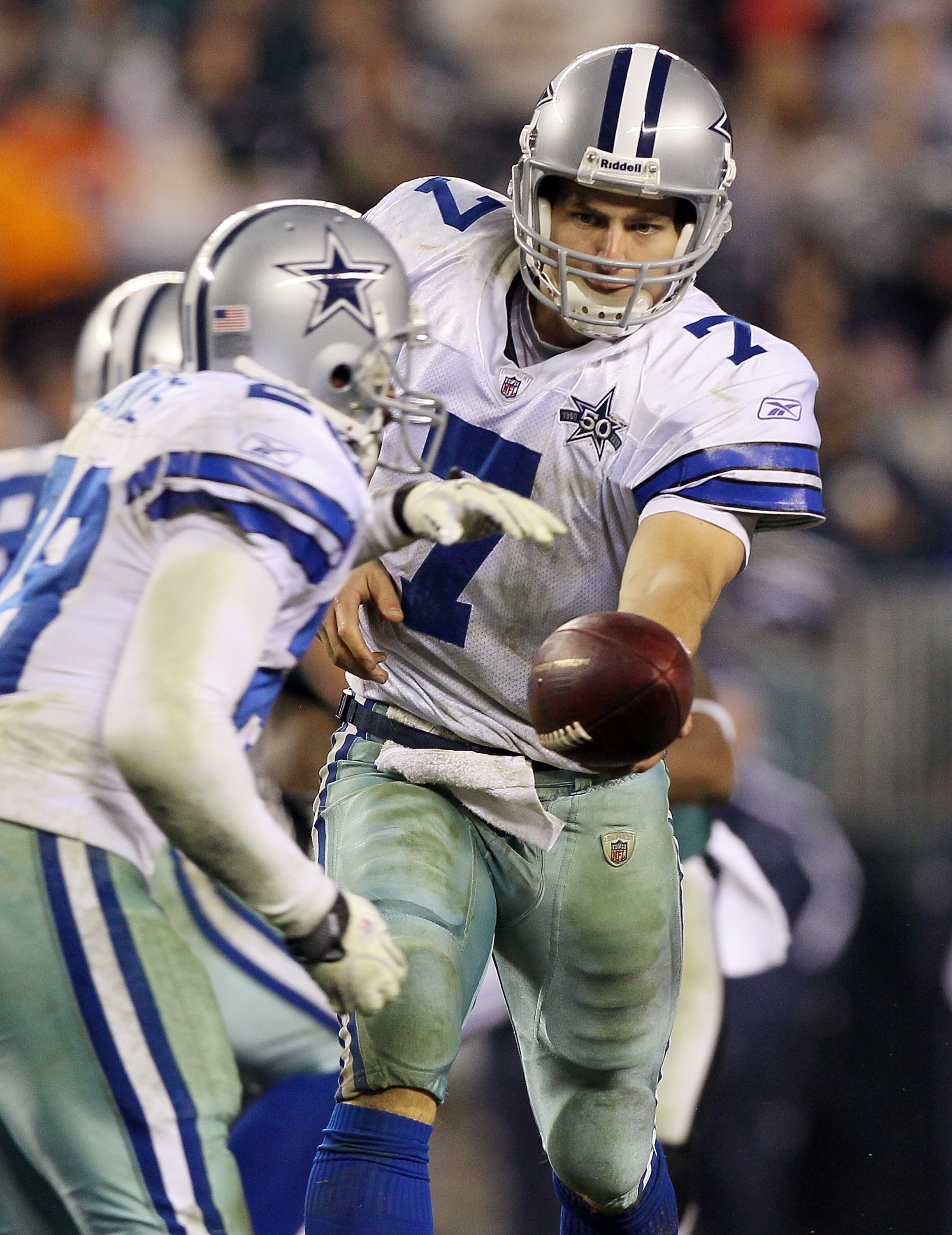 PHILADELPHIA, PA - JANUARY 02:  Stephen McGee #7 of the Dallas Cowboys in action against the Philadelphia Eagles on January 2, 2011 at Lincoln Financial Field in Philadelphia, Pennsylvania. The Cowboys defeated the Eagles 14-13.  (Photo by Jim McIsaac/Get