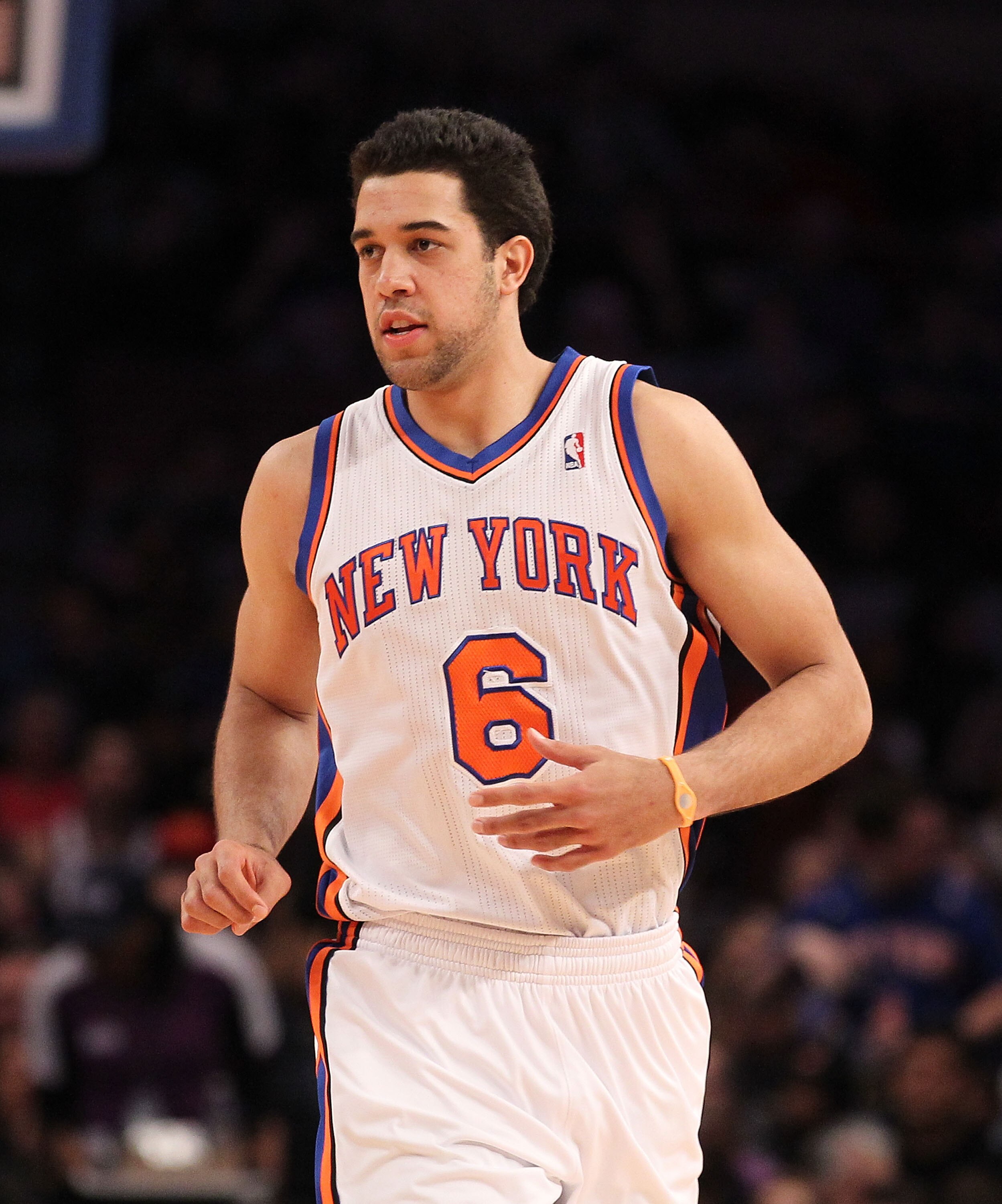 NEW YORK - DECEMBER 22:  Landry Fields #6 of the New York Knicks in action against the Oklahoma City Thunder at Madison Square Garden on December 22, 2010 in New York, New York.   NOTE TO USER: User expressly acknowledges and agrees that, by downloading a