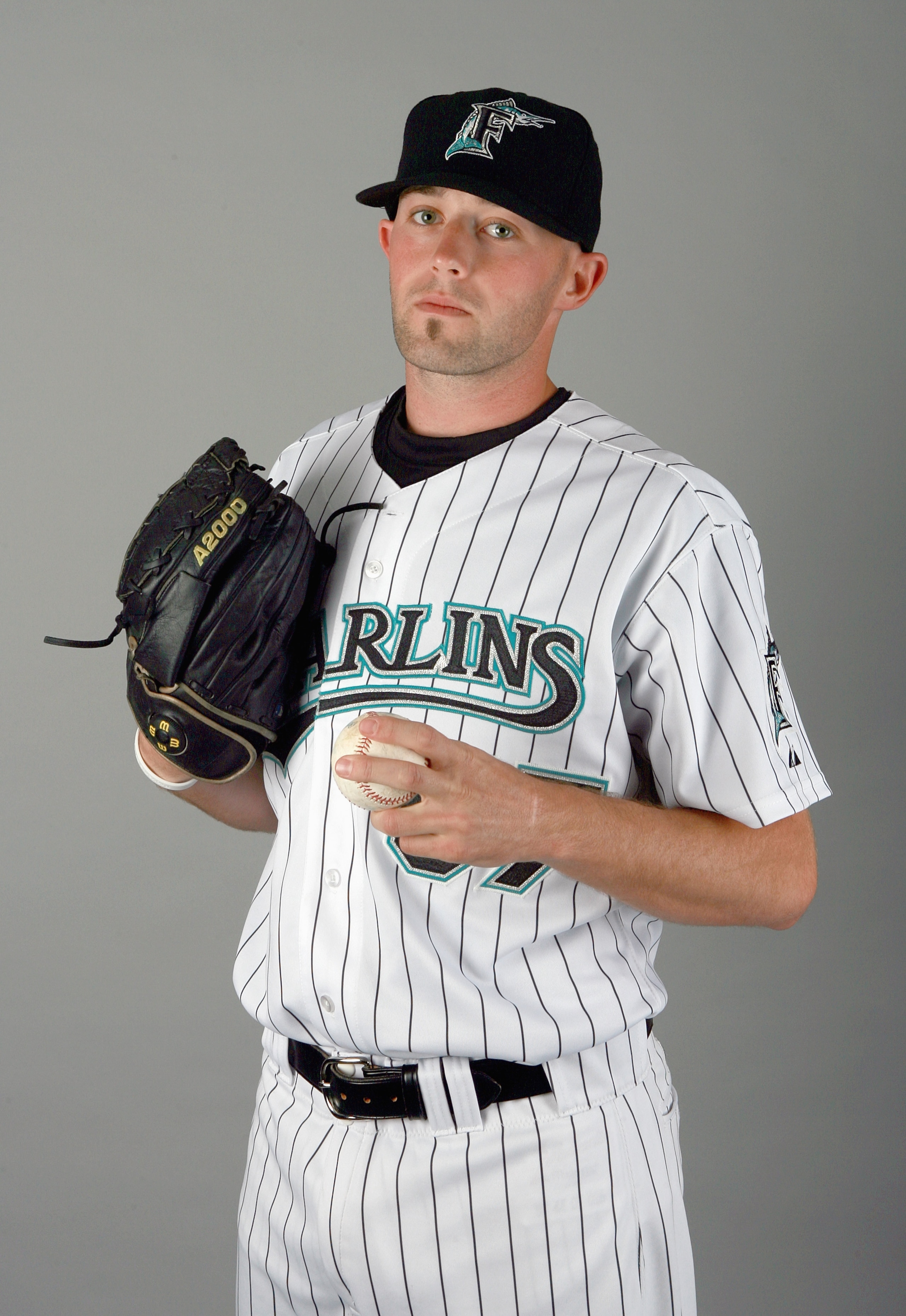 JUPITER,FL - FEBRUARY 23: Pitcher Taylor Tankersley #57 of the Florida Marlins poses during Photo Day on February 23, 2007 at the Marlins training facility in Jupiter, Florida.(Photo by: Doug Benc/Getty Images)