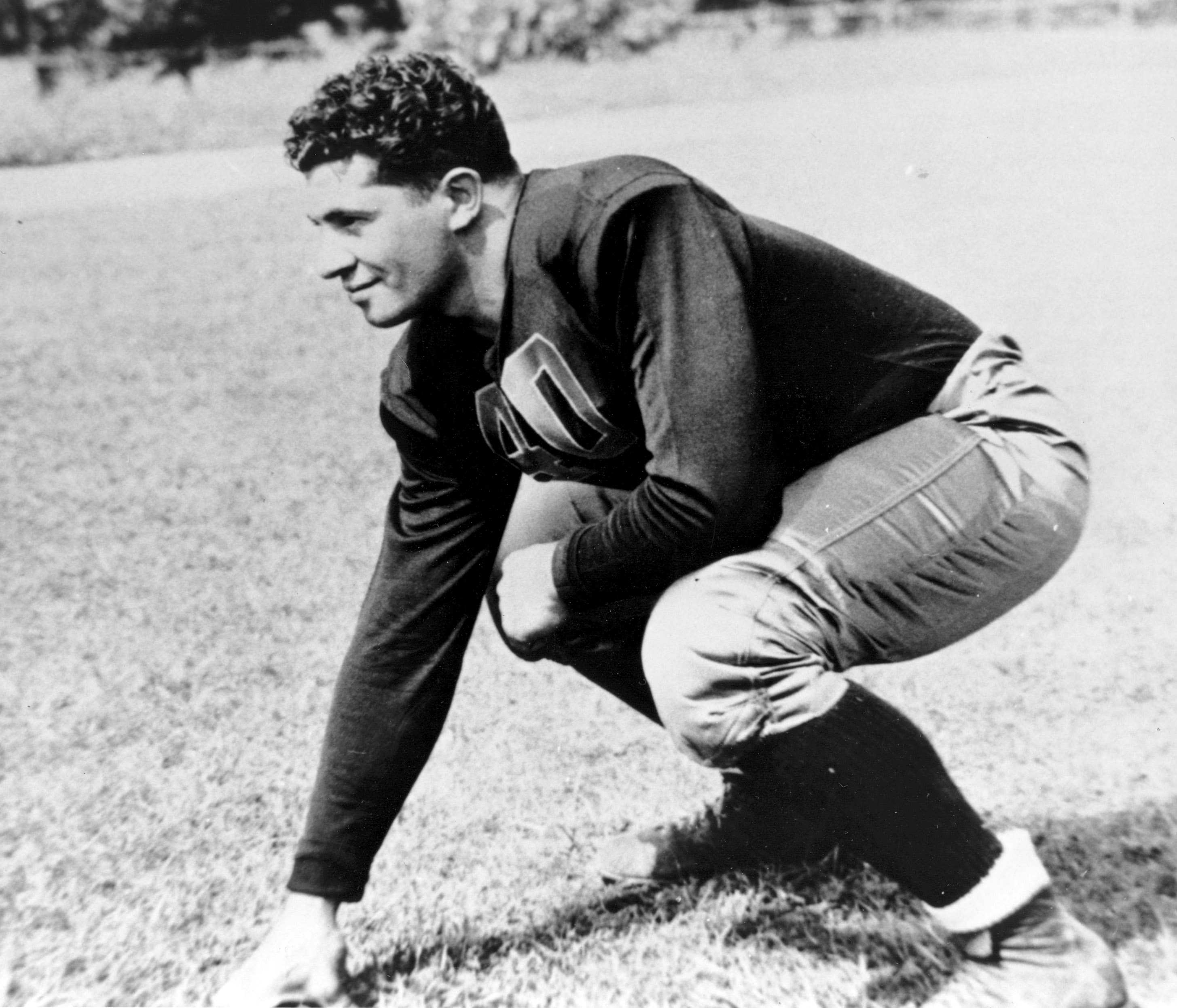 Future Pro Football Hall of Fame head coach of the Green Bay Packers Vince Lombardi poses here as a student at Fordham University circa the mid-1930s. (Photo by Fordham University/Getty Images)