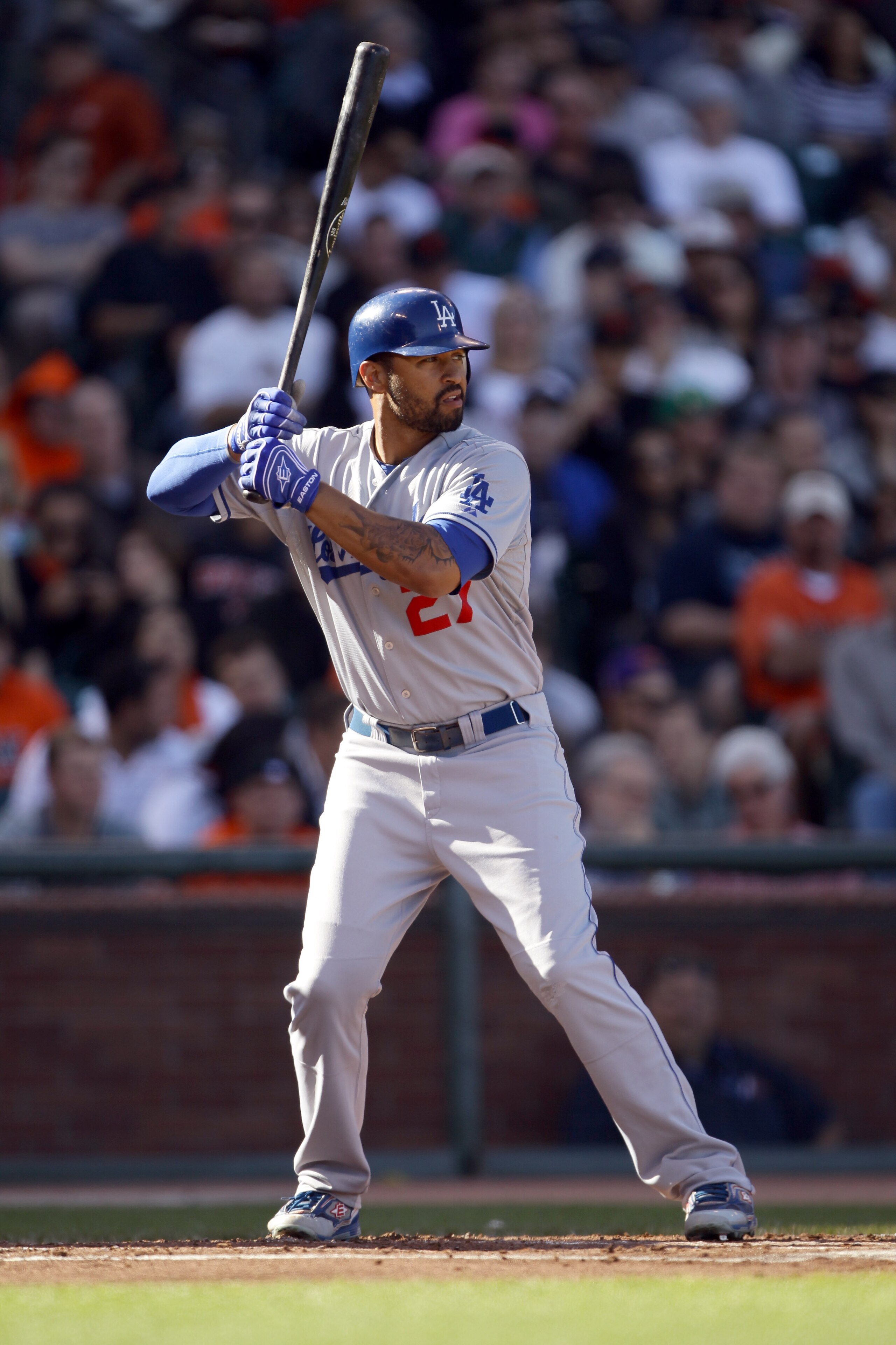 SAN FRANCISCO - AUGUST 01: Matt Kemp #27 of the Los Angeles Dodgers bats against the San Francisco Giants at AT&T Park on August 1, 2010 in San Francisco, California. (Photo by Ezra Shaw/Getty Images) SAN FRANCISCO - AUGUST 01: Matt Kemp #27 of the Los Angeles Dodgers bats against the San Francisco Giants at AT&T Park on August 1, 2010 in San Francisco, California. (Photo by Ezra Shaw/Getty Images)