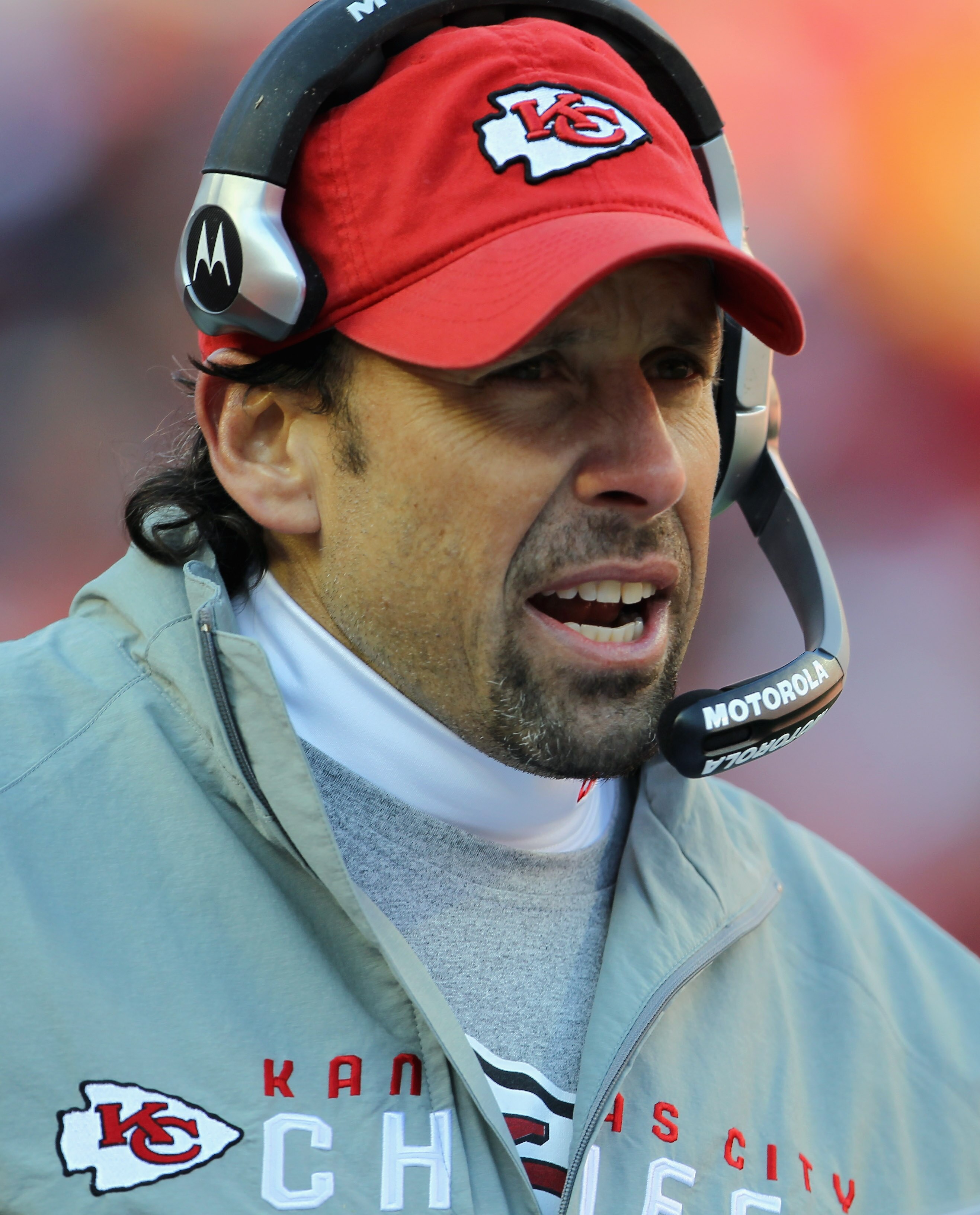 KANSAS CITY, MO - DECEMBER 05:  Head coach Todd Haley of the Kansas City Chiefs looks on from the sidelines during the game against the Denver Broncos on December 5, 2010 at Arrowhead Stadium in Kansas City, Missouri.  (Photo by Jamie Squire/Getty Images)
