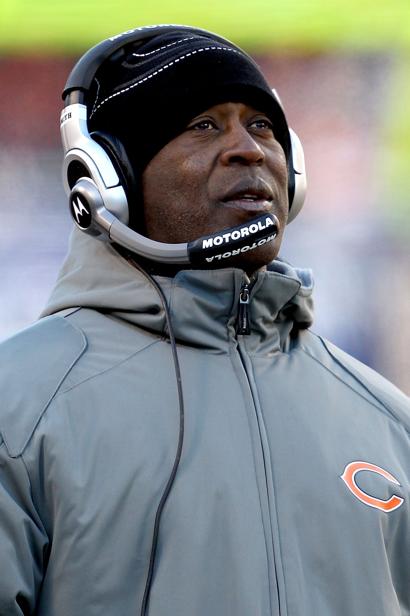CHICAGO, IL - JANUARY 23:  Head coach Lovie Smith of the Chicago Bears looks on in the second quarter agianst the Green Bay Packers in the NFC Championship Game at Soldier Field on January 23, 2011 in Chicago, Illinois.  (Photo by Jonathan Daniel/Getty Im