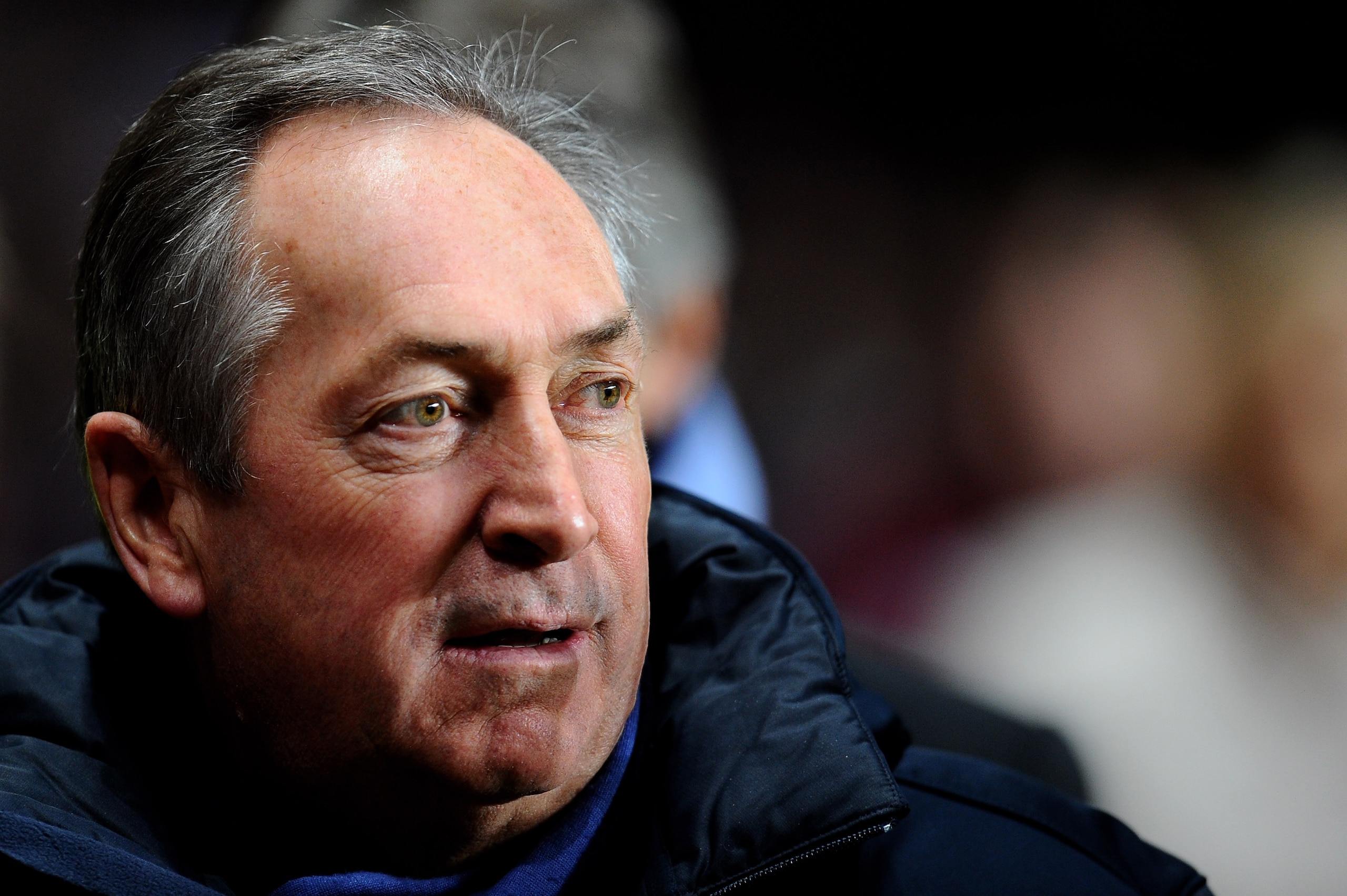 BIRMINGHAM, ENGLAND - JANUARY 22:  Gerard Houllier the Aston Villa manager looks on during the Barclays Premier League match between Aston Villa and Manchester City at Villa Park on January 22, 2011 in Birmingham, England.  (Photo by Clive Mason/Getty Ima