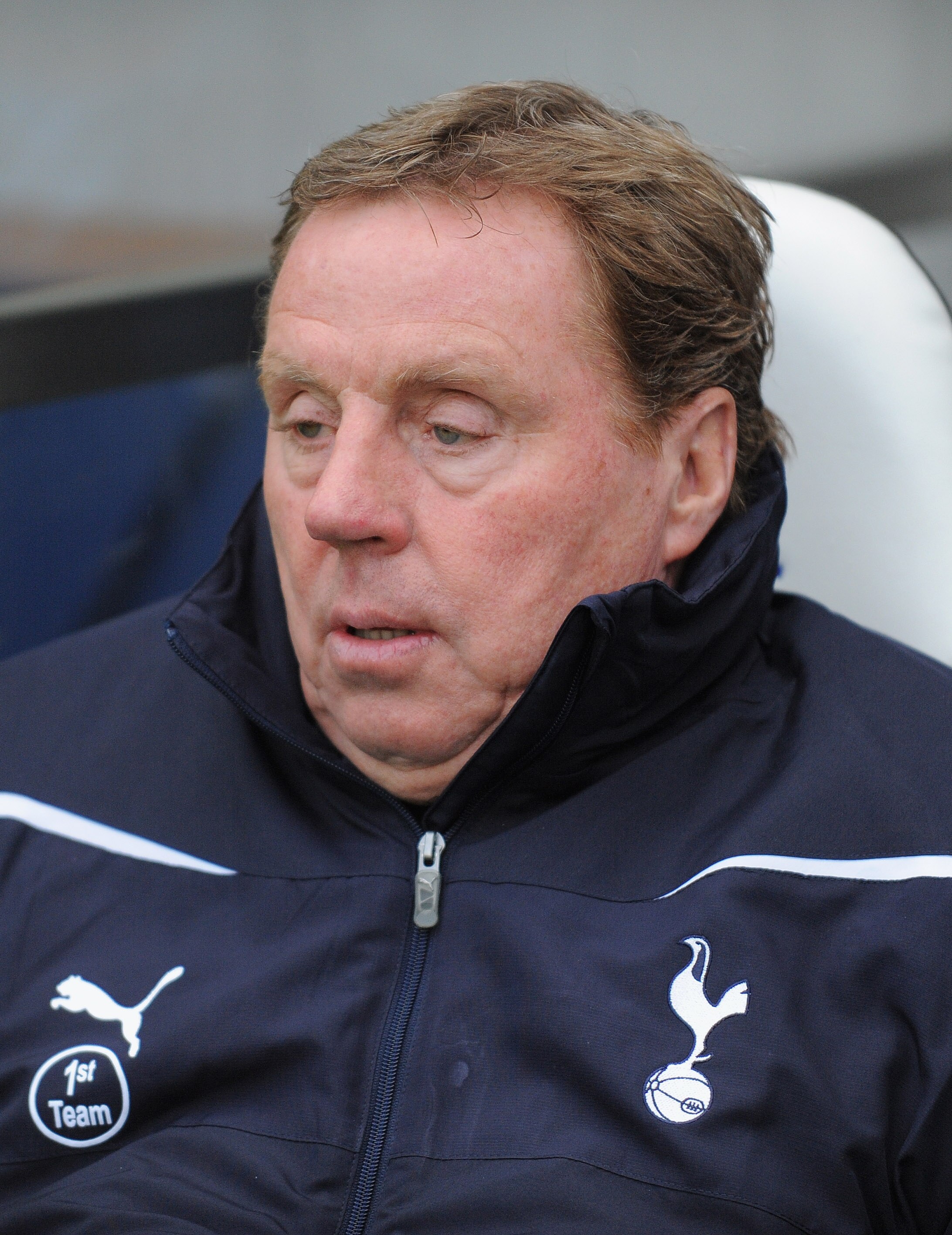 NEWCASTLE UPON TYNE, ENGLAND - JANUARY 22:   Spurs manager Harry Redknapp looks on before the Barclays Premier League match between Newcastle United and Tottenham Hotspur at St James' Park on January 22, 2011 in Newcastle upon Tyne, England.  (Photo by Mi