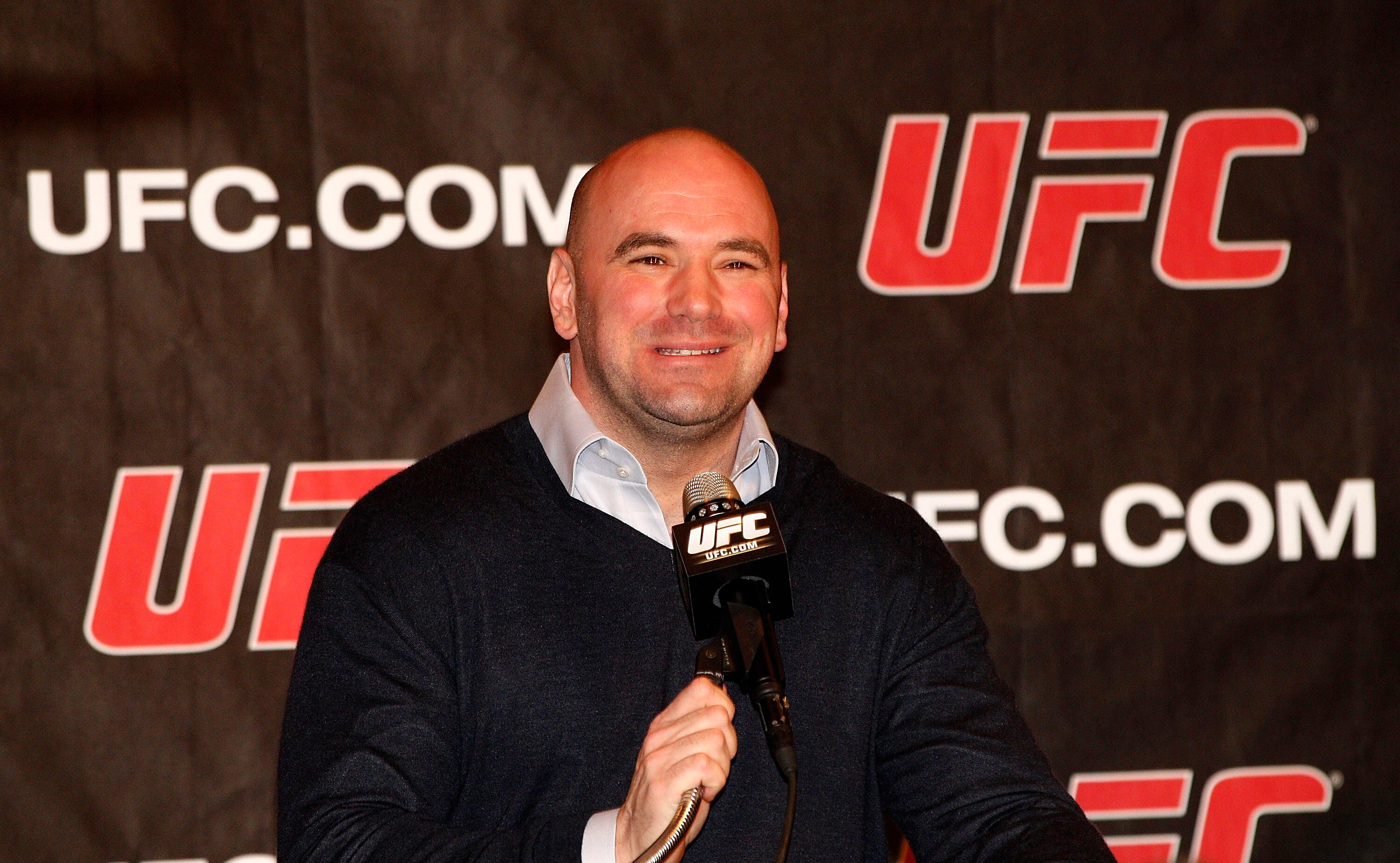 NEW YORK, NY - JANUARY 13:  Dana White, UFC President, speaks during a press conference to announce commitment to bring UFC to Madison Square Garden and New York State at Madison Square Garden on January 13, 2011 in New York City.  (Photo by Michael Cohen
