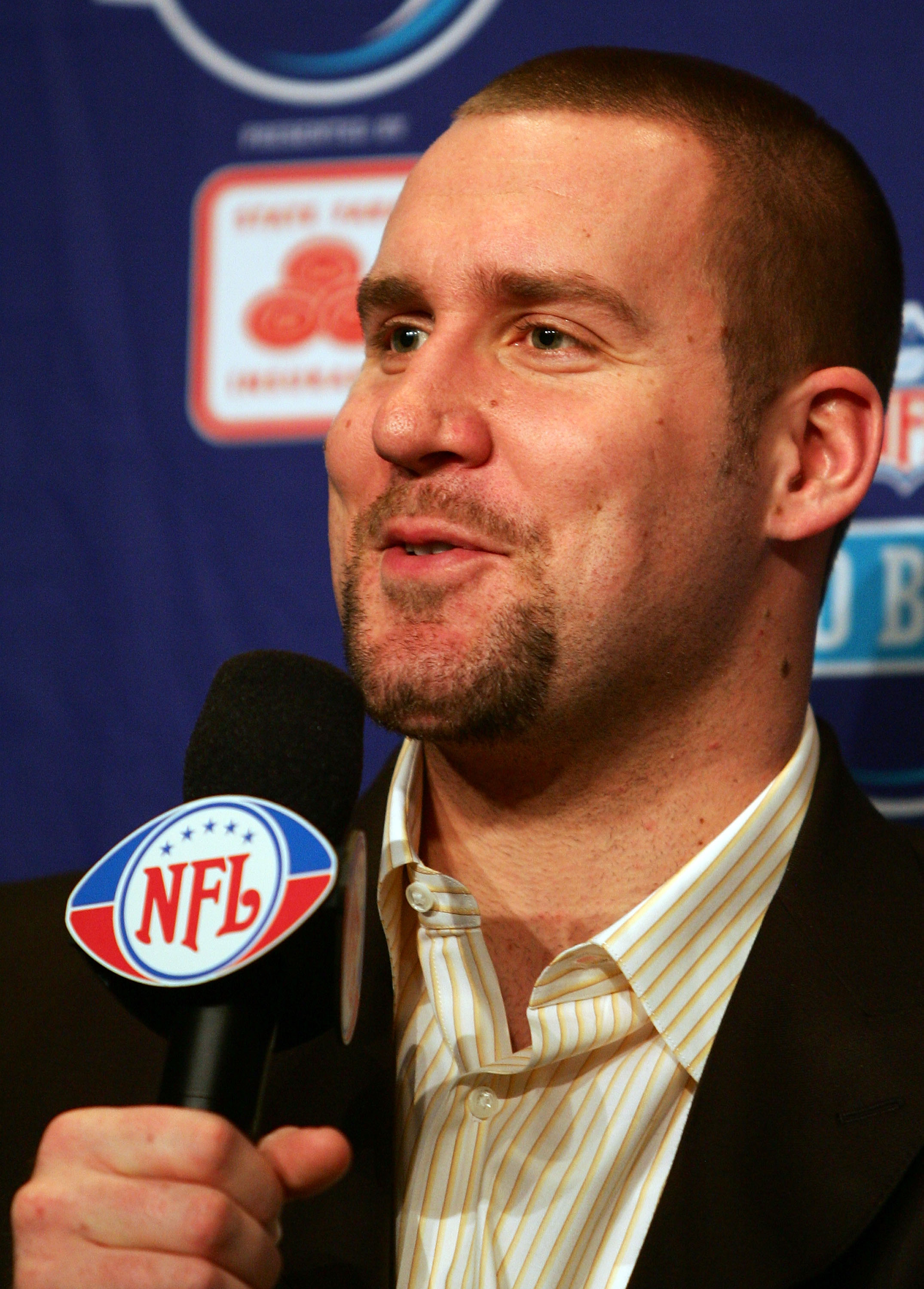PHOENIX - JANUARY 30:  Quarterback Ben Roethlisberger of the Pittsburgh Steelers speaks during the Pro Bowl news conference prior to Super Bowl XLII at the Phoenix Convention Center on January 30, 2008 in Phoenix, Arizona.  (Photo by Harry How/Getty Image