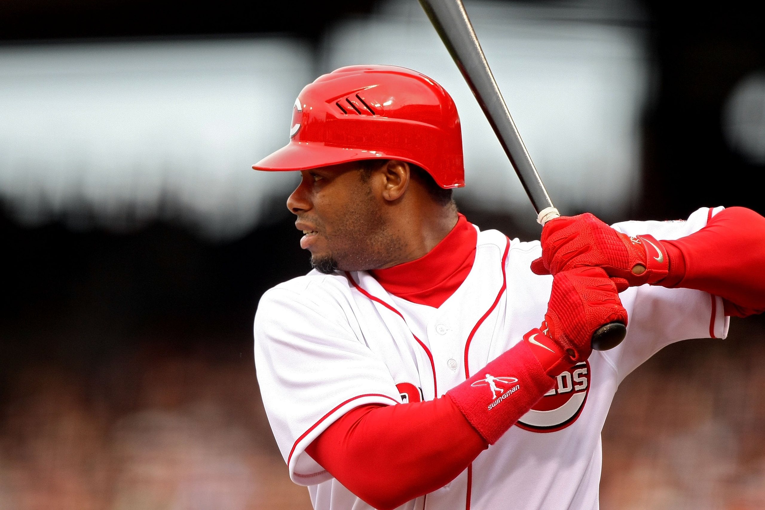 SAN FRANCISCO - JULY 10:  National League All-Star Ken Griffey Jr.#3 of the Cincinnati Reds bats during the first inning of the 78th Major League Baseball All-Star Game at AT&T Park on July 10, 2007 in San Francisco, California.  (Photo by Jed Jacobsohn/G