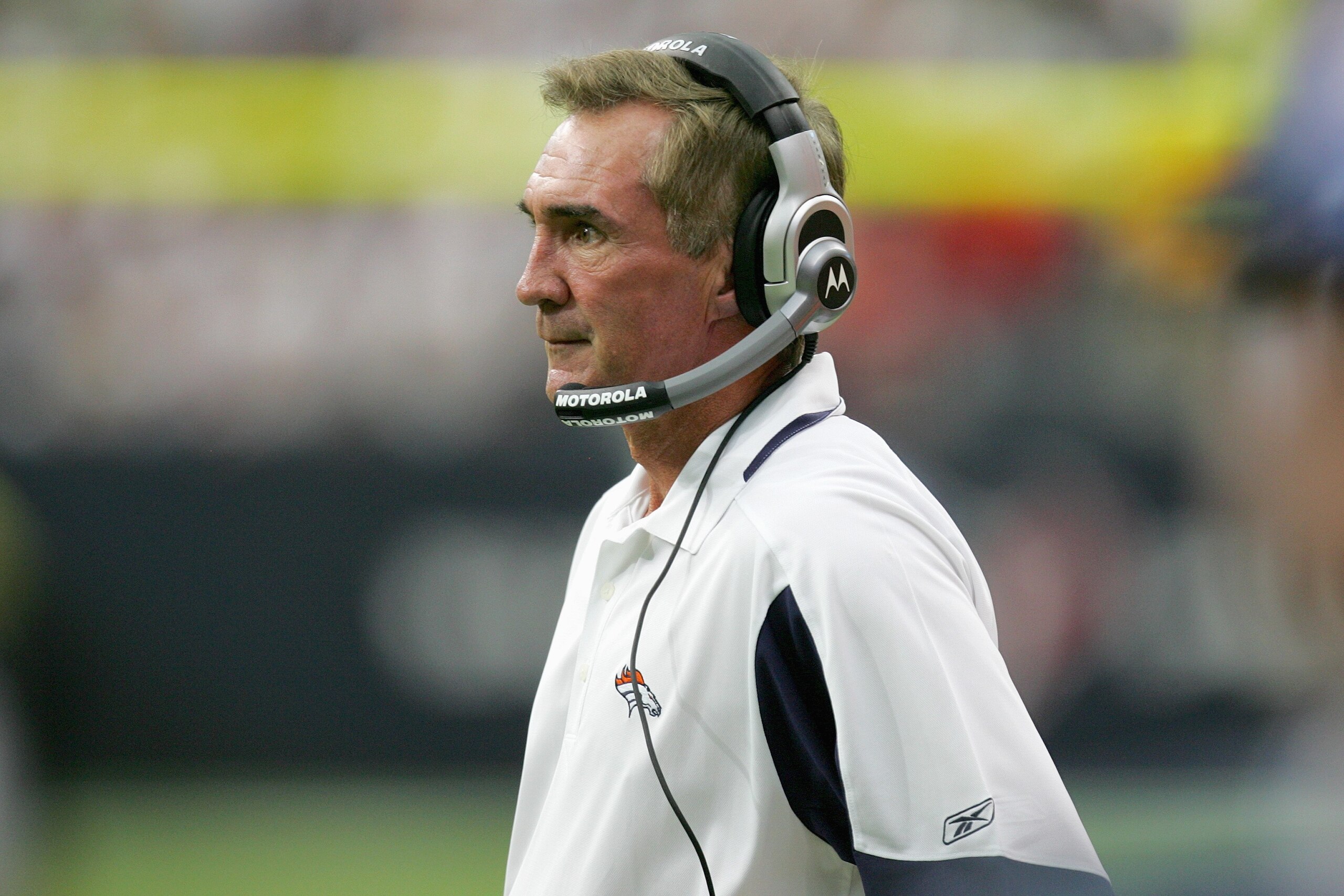 HOUSTON - AUGUST 9: Head coach Mike Shanahan of the Denver Broncos watches the action during the game against the Houston Texans at Reliant Stadium on August 9, 2008 in Houston, Texas. ( Photo by: Ronald Martinez/Getty Images)