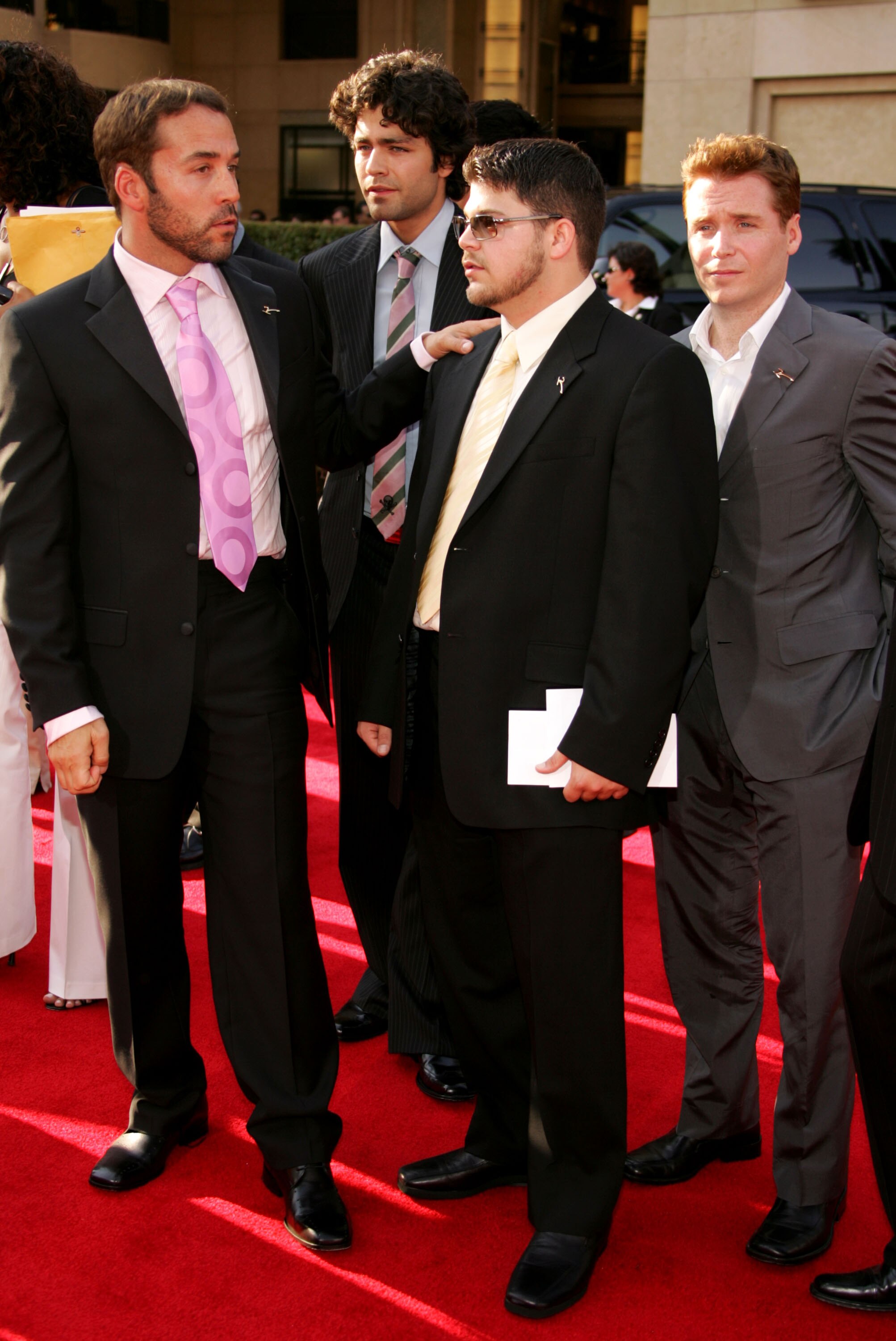 HOLLYWOOD - JULY 13:  Jeremy Piven, Adrian Grenier, Jerry Ferrara and Kevin Connolly from the cast of Entourage arrive at the 13th Annual ESPY Awards at the Kodak Theatre on July 13, 2005 in Hollywood, California.  (Photo by Frazer Harrison/Getty Images)