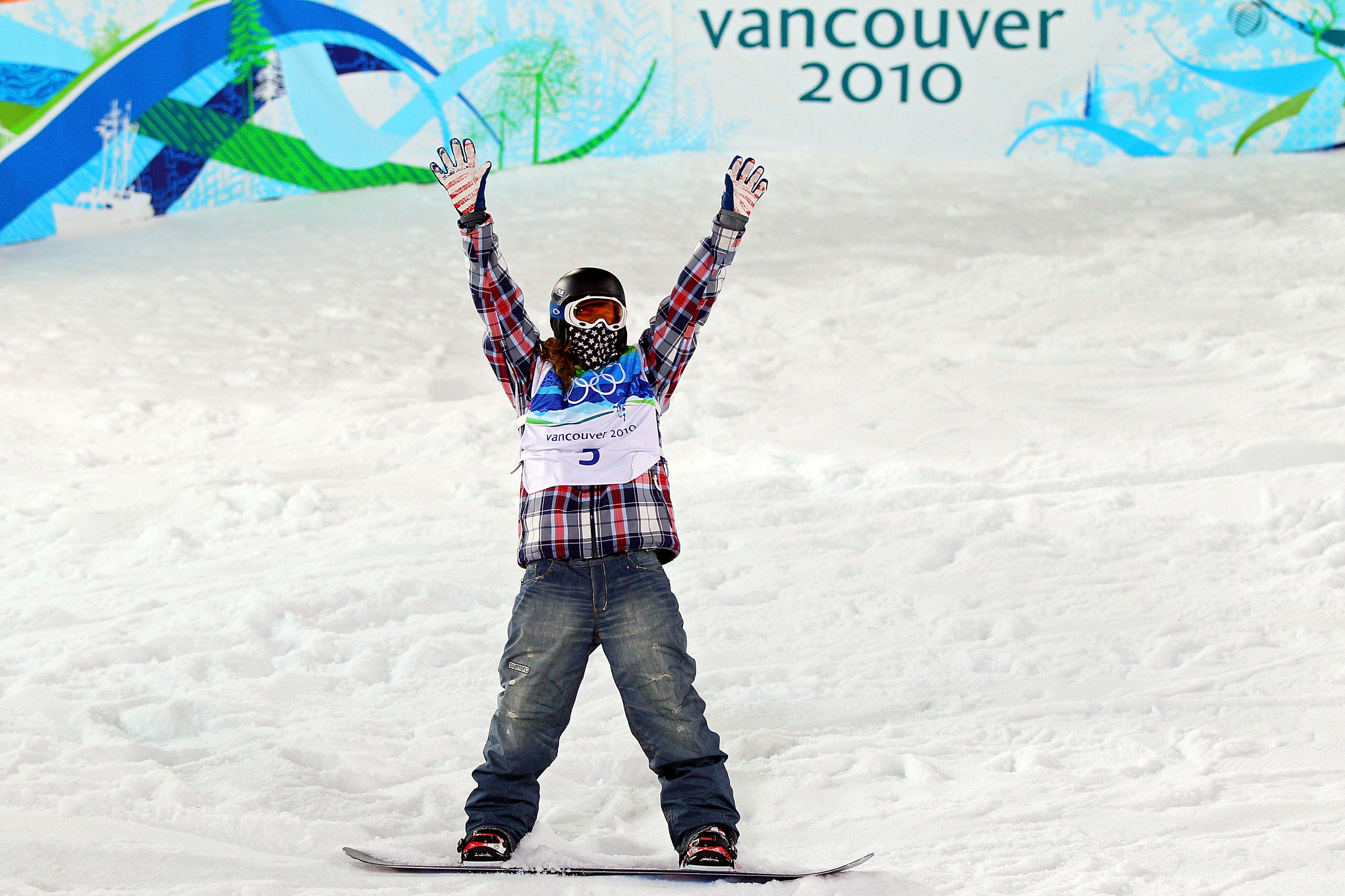 VANCOUVER, BC - FEBRUARY 17:  Shaun White of the United States reacts after winning the gold medal in the Snowboard Men's Halfpipe final on day six of the Vancouver 2010 Winter Olympics at Cypress Snowboard & Ski-Cross Stadium on February 17, 2010 in Vanc