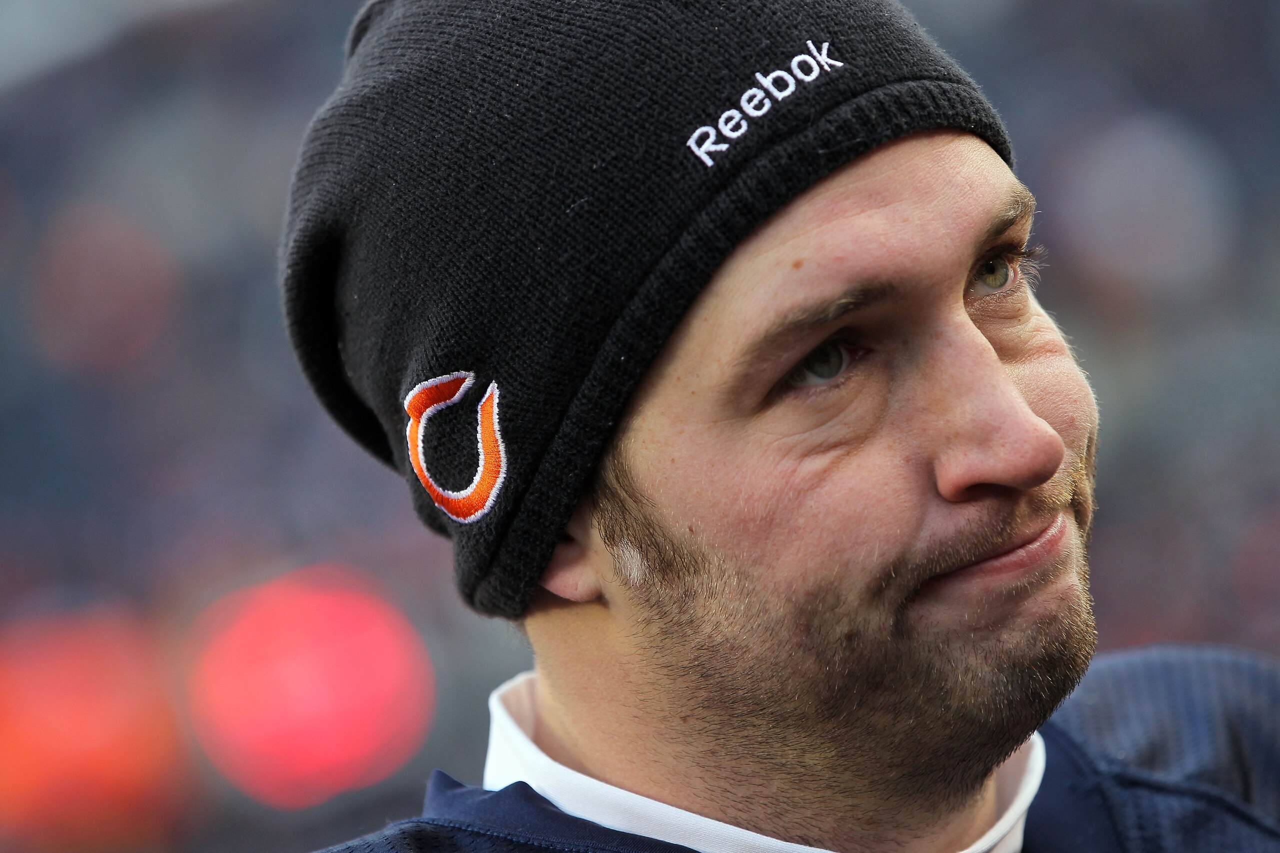 CHICAGO, IL - JANUARY 16:  Quarterback Jay Cutler #6 of the Chicago Bears looks on late in the second half against the Seattle Seahawks in the 2011 NFC divisional playoff game at Soldier Field on January 16, 2011 in Chicago, Illinois.  (Photo by Doug Pens