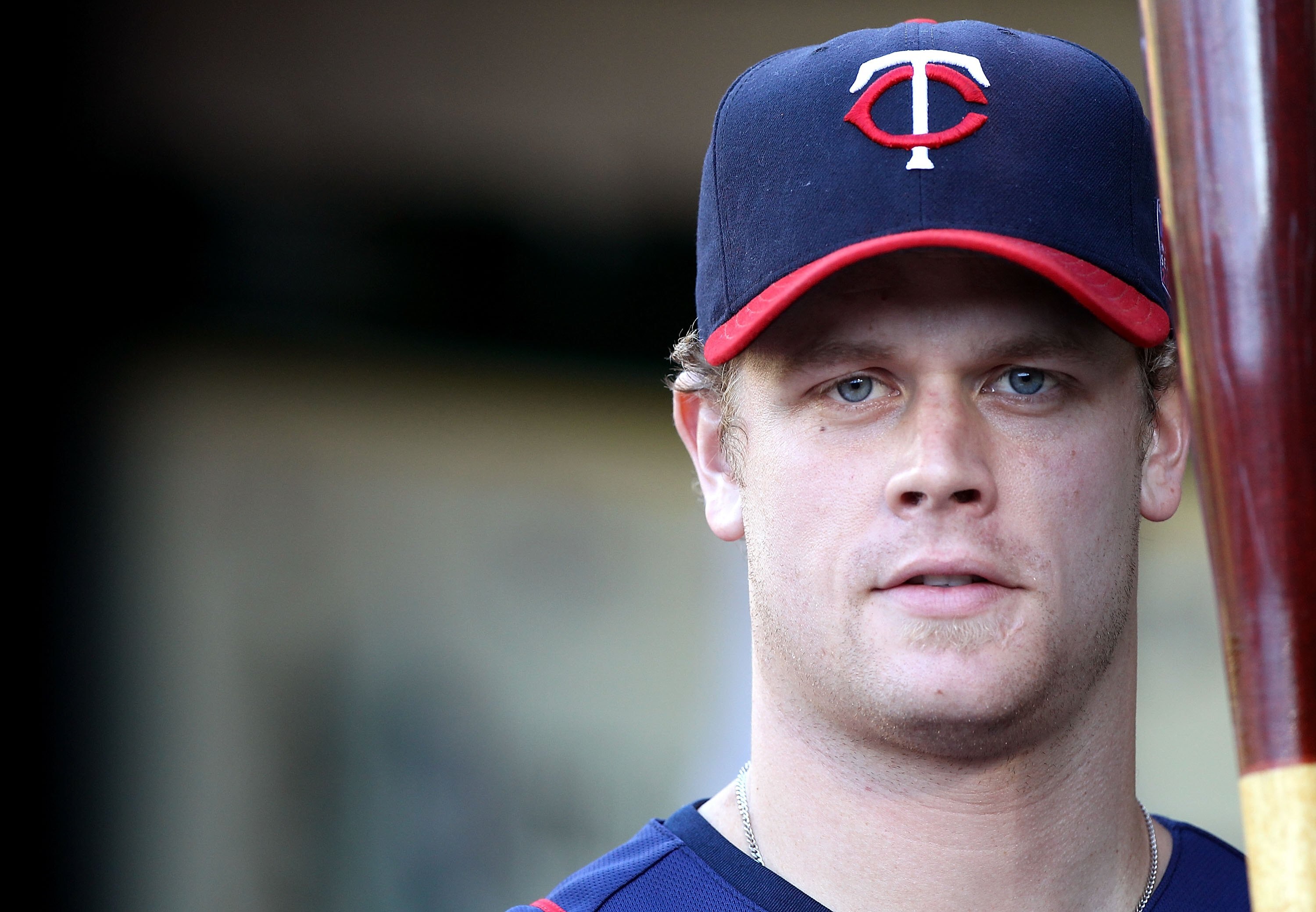 OAKLAND, CA - JUNE 04:  Justin Morneau #33 of the Minnesota Twins looks on  against the Oakland Athletics during an MLB game at the Oakland-Alameda County Coliseum on June 4, 2010 in Oakland, California.  (Photo by Jed Jacobsohn/Getty Images)