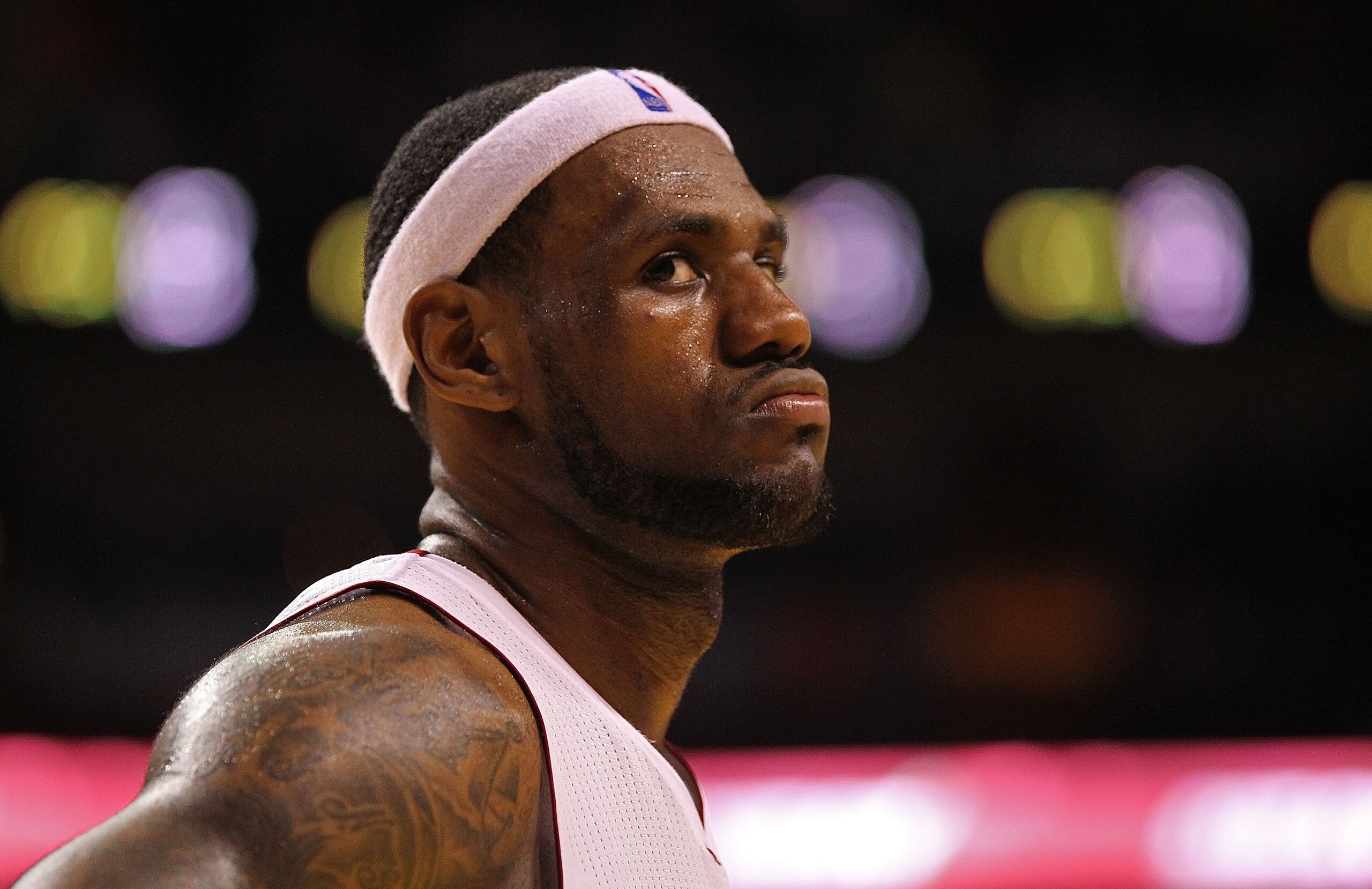 MIAMI, FL - DECEMBER 15:  LeBron James #6 of the Miami Heat watches a foul shot during a game against the Cleveland Cavaliers at American Airlines Arena on December 15, 2010 in Miami, Florida. NOTE TO USER: User expressly acknowledges and agrees that, by
