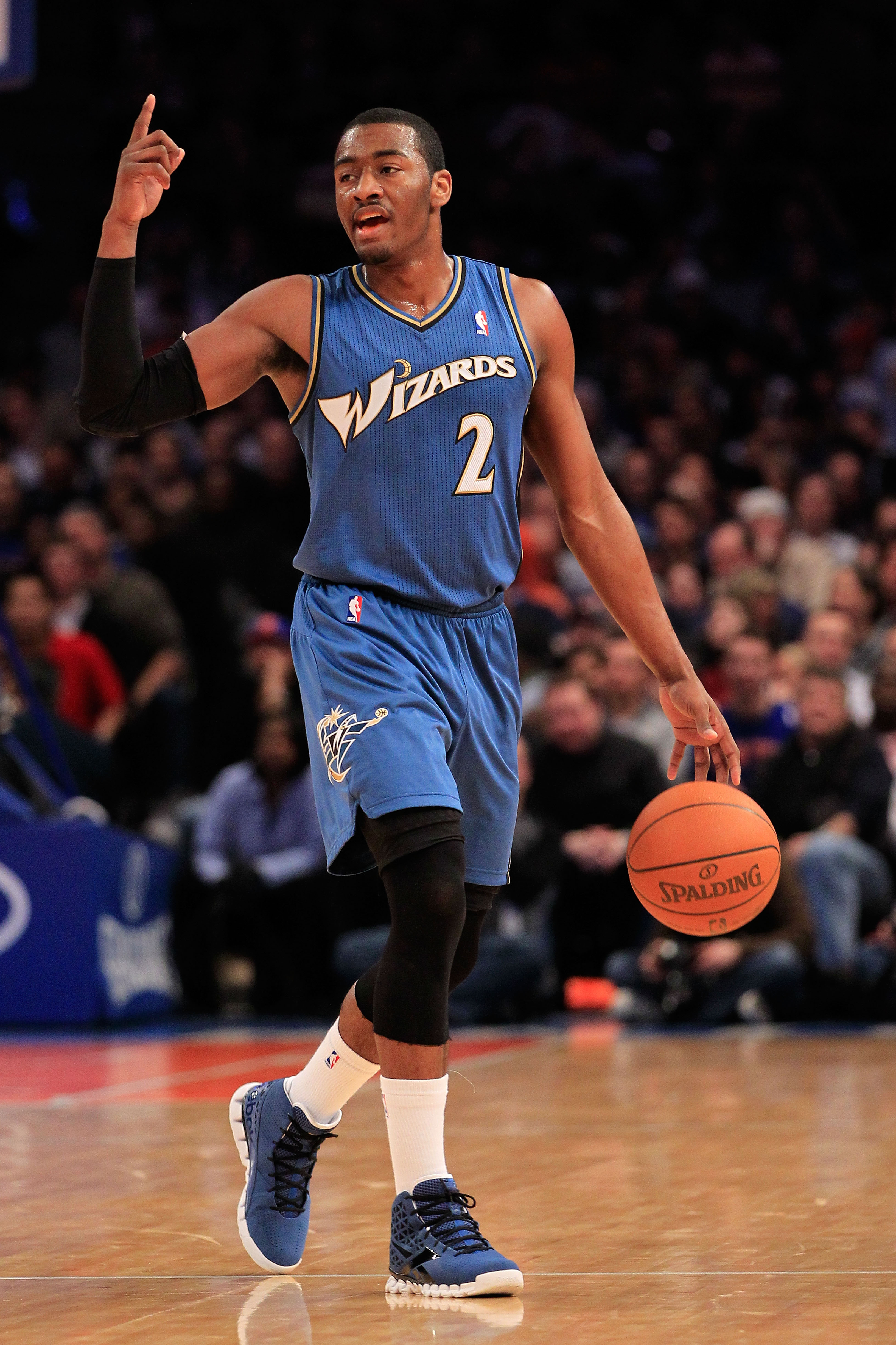 NEW YORK, NY - JANUARY 24: John Wall #2 of the Washington Wizards dribbles the court against the New York Knicks at Madison Square Garden on January 24, 2011 in New York City. NOTE TO USER: User expressly acknowledges and agrees that, by downloading and/ NEW YORK, NY - JANUARY 24: John Wall #2 of the Washington Wizards dribbles the court against the New York Knicks at Madison Square Garden on January 24, 2011 in New York City. NOTE TO USER: User expressly acknowledges and agrees that, by downloading and/