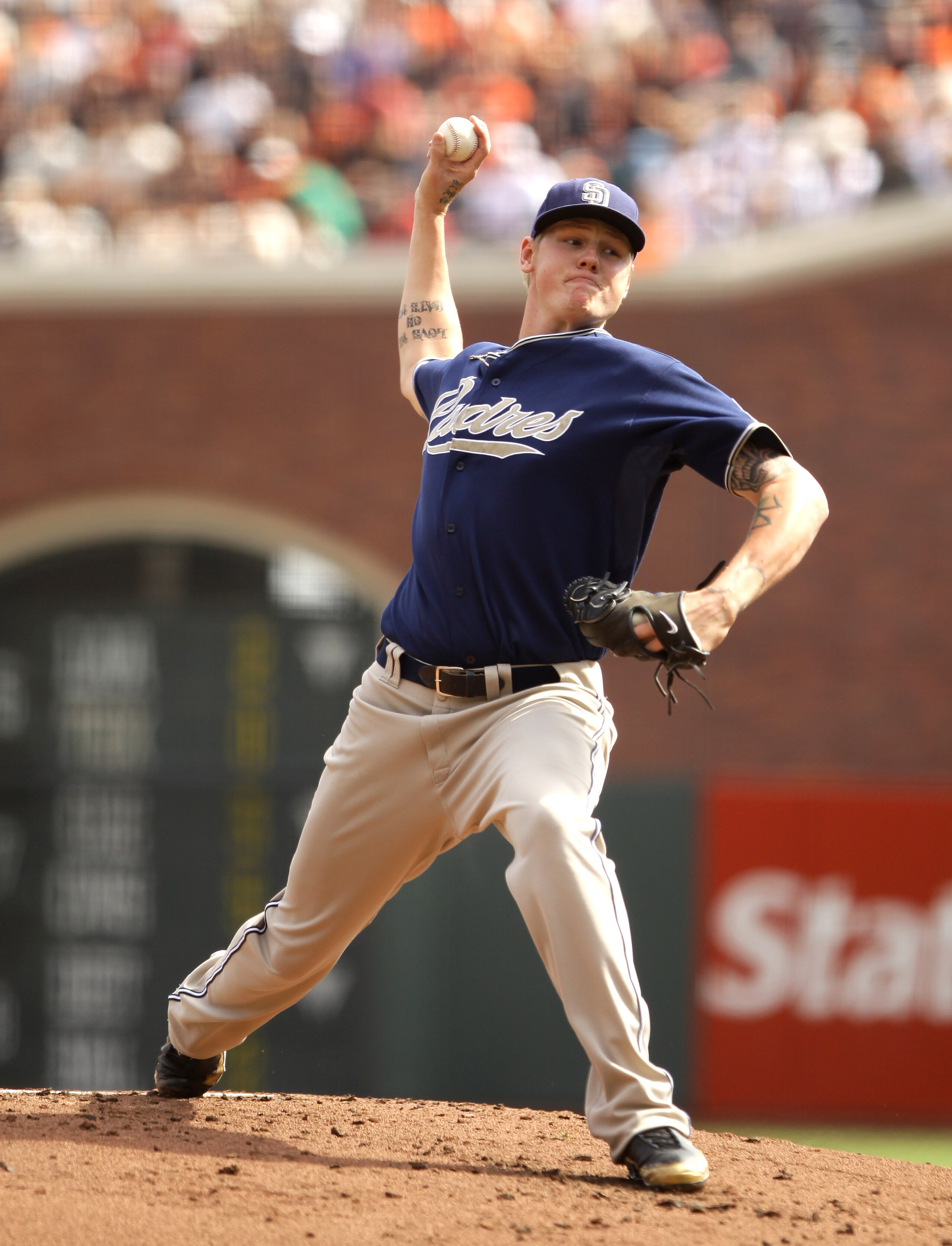 SAN FRANCISCO - OCTOBER 03: Matt Latos #38 of the San Diego Padres pitches against the San Francisco Giants at AT&T Park on October 3, 2010 in San Francisco, California. (Photo by Ezra Shaw/Getty Images) SAN FRANCISCO - OCTOBER 03: Matt Latos #38 of the San Diego Padres pitches against the San Francisco Giants at AT&T Park on October 3, 2010 in San Francisco, California. (Photo by Ezra Shaw/Getty Images)