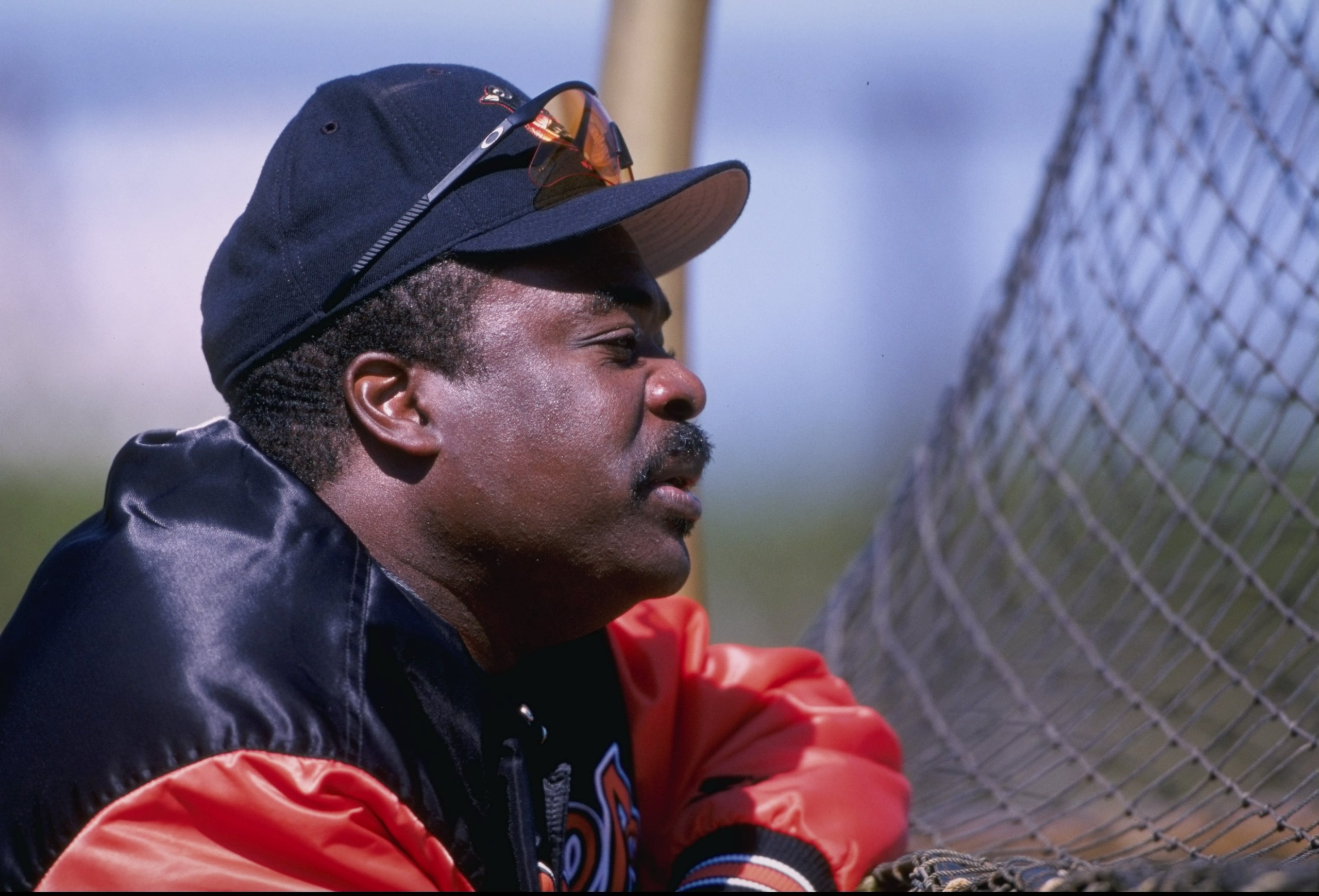 2 Mar 1998:  Coach Eddie Murray of the Baltimore Orioles watches the action during a spring training game against the Montreal Expos at Fort Lauderdale Stadium in Fort Lauderdale, Florida. The Orioles defeated the Expos 11-9. Mandatory Credit: Jamie Squir
