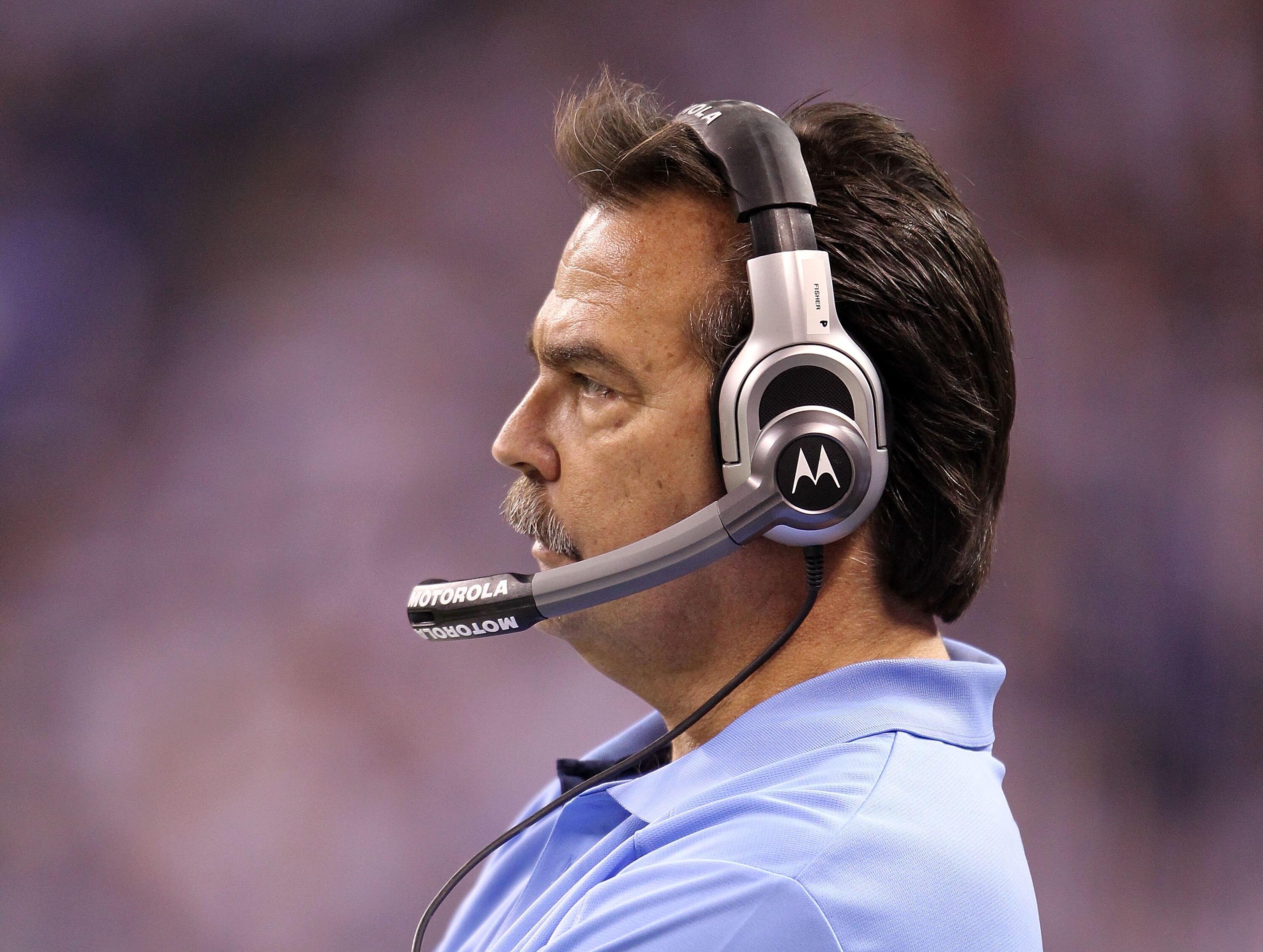 INDIANAPOLIS - JANUARY 02:  Jeff Fisher the Head Coach of the Tennessee Titans watches play during NFL game against the Indianapolis Colts at Lucas Oil Stadium on January 2, 2011 in Indianapolis, Indiana.  (Photo by Andy Lyons/Getty Images)