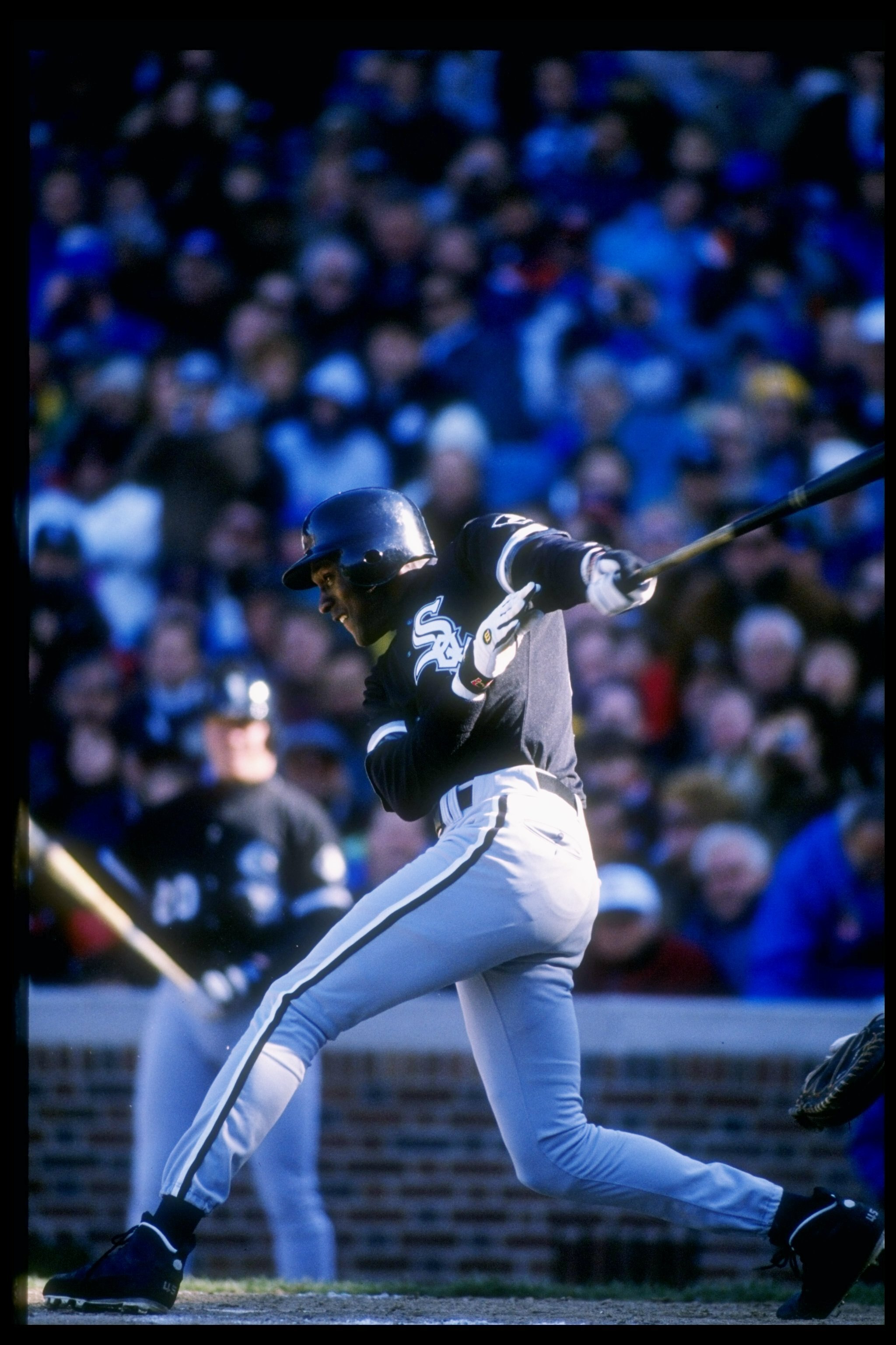 7 Apr 1994: Michael Jordan of the Chicago White Sox swings at the ball.