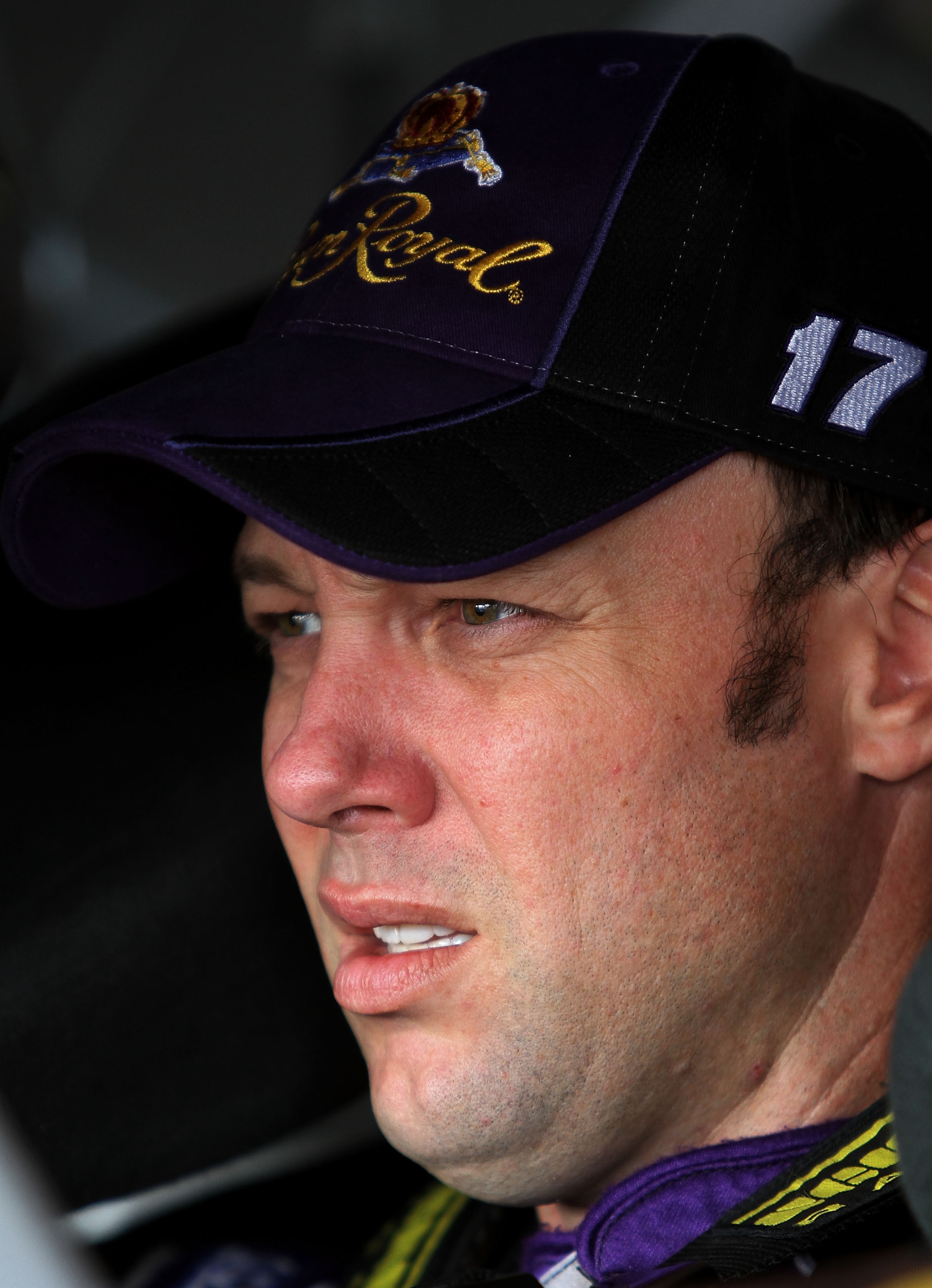 HOMESTEAD, FL - NOVEMBER 19:  Matt Kenseth, driver of the #17 Crown Royal Ford, prepares to drive during practice for the NASCAR Sprint Cup Series Ford 400 at Homestead-Miami Speedway on November 19, 2010 in Homestead, Florida.  (Photo by Jerry Markland/G