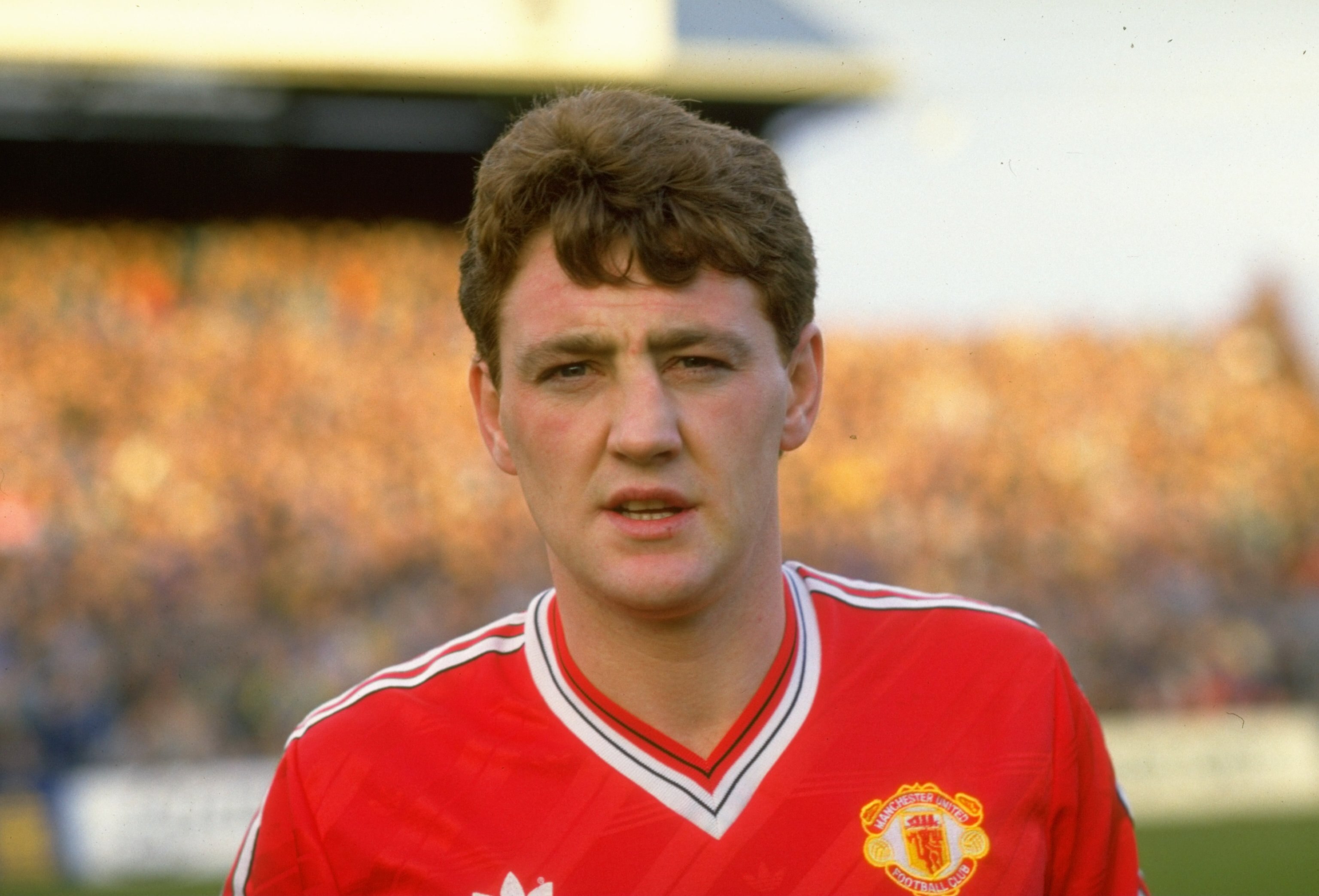 19 Dec 1987:  Portrait of Steve Bruce of Manchester United before a match. \ Mandatory Credit: Simon  Bruty/Allsport